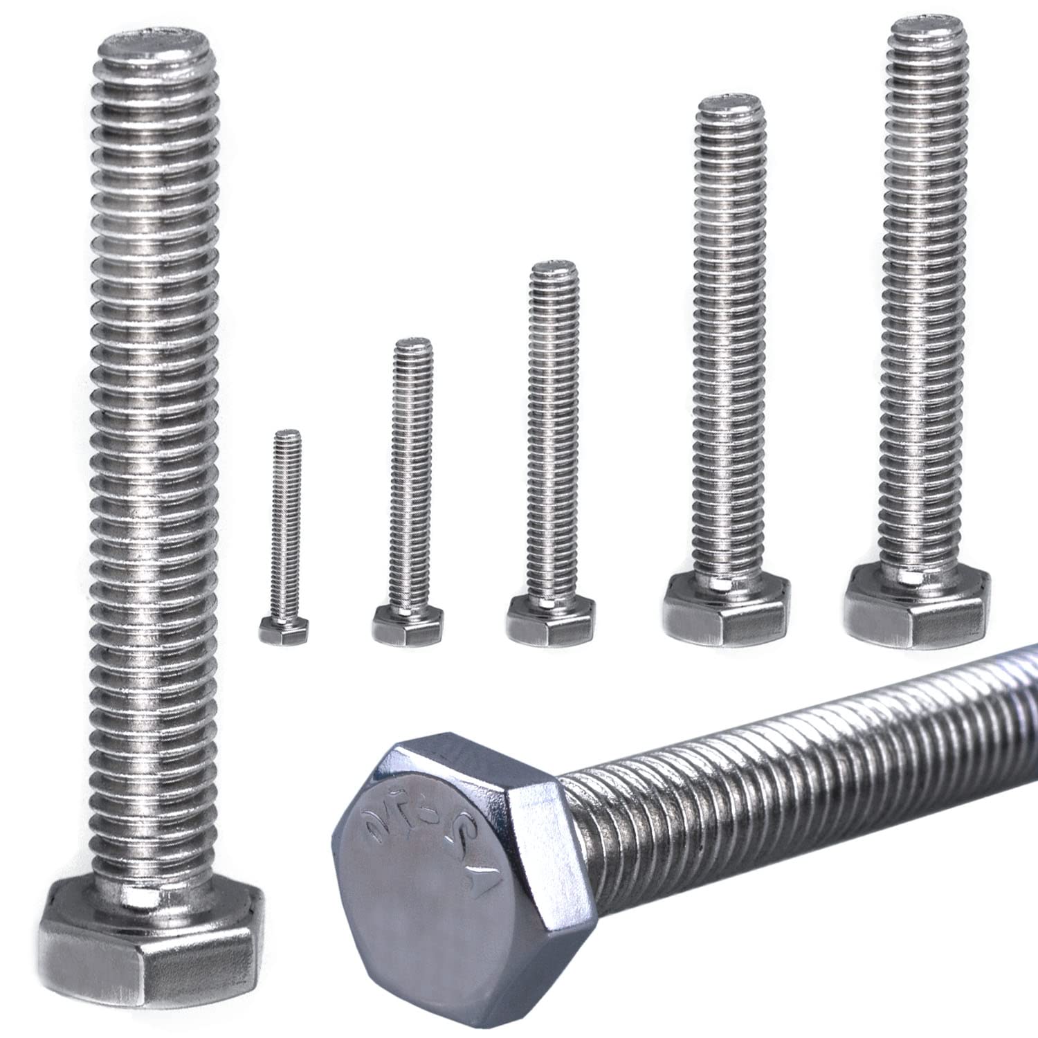 50 Sechskantschrauben M10x130mm Edelstahl A2 V2A Gewinde bis Kopf Vollgewinde Sechskant Schrauben Edelstahlschrauben Gewindeschrauben Maschinenschrauben Außensechskant Schrauben Set DIN 933