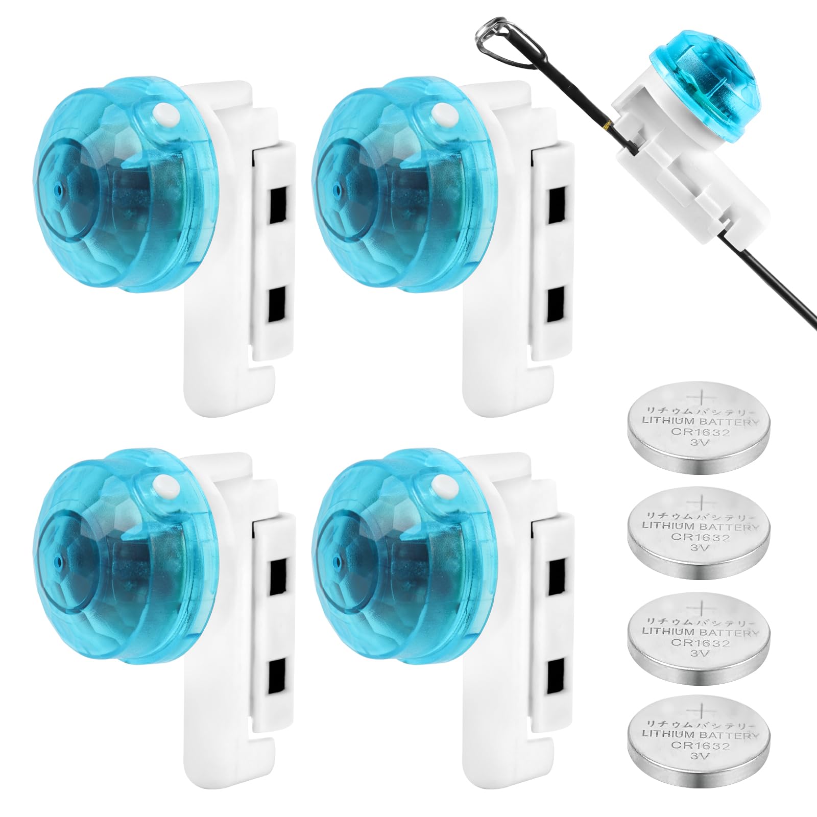 Upgraded Fishing Bite Alarm Indicator, Sensitive Electronic Sound Alert Bell with Led Light, Clip On Fishing Pole Tip Alarm Light for Daytime Night Fishing