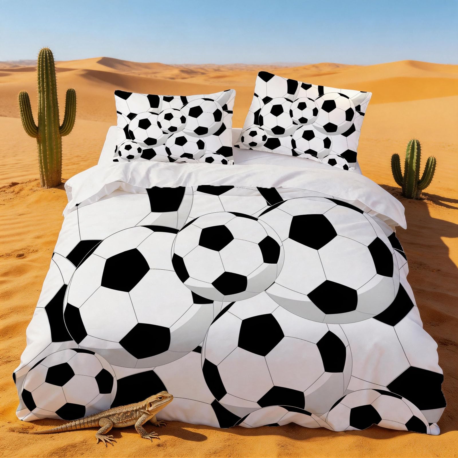 Housse de couette 200x200 foot avec taies d'oreiller pour parure lit 2 personnes