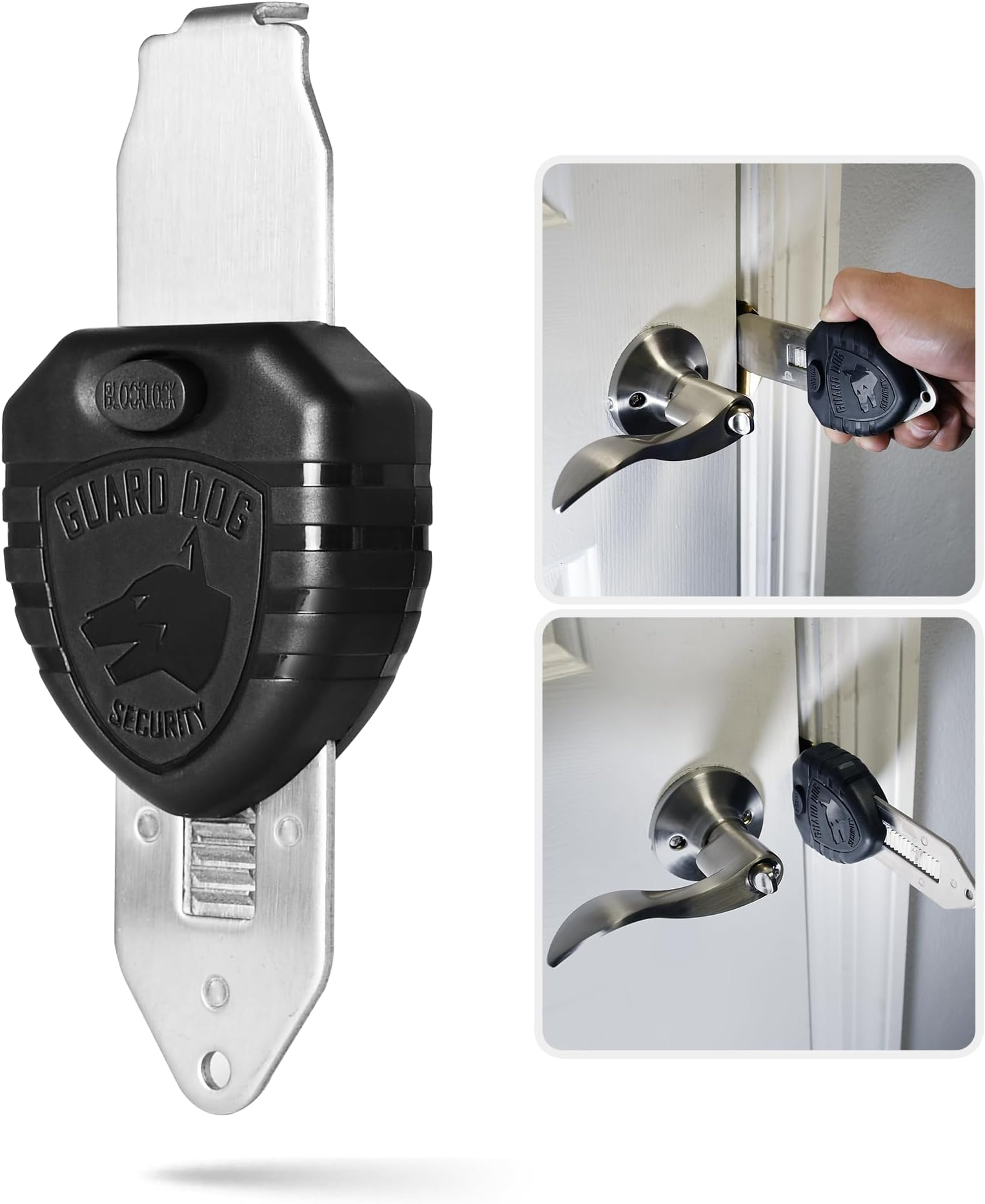 Guard Dog Security Blocklock Portable Door Lock, Hotel Door Locks for Travelers Security, Tough, Durable, Apartment Door Security, Home Security, Travel Essentials, Easy to Use