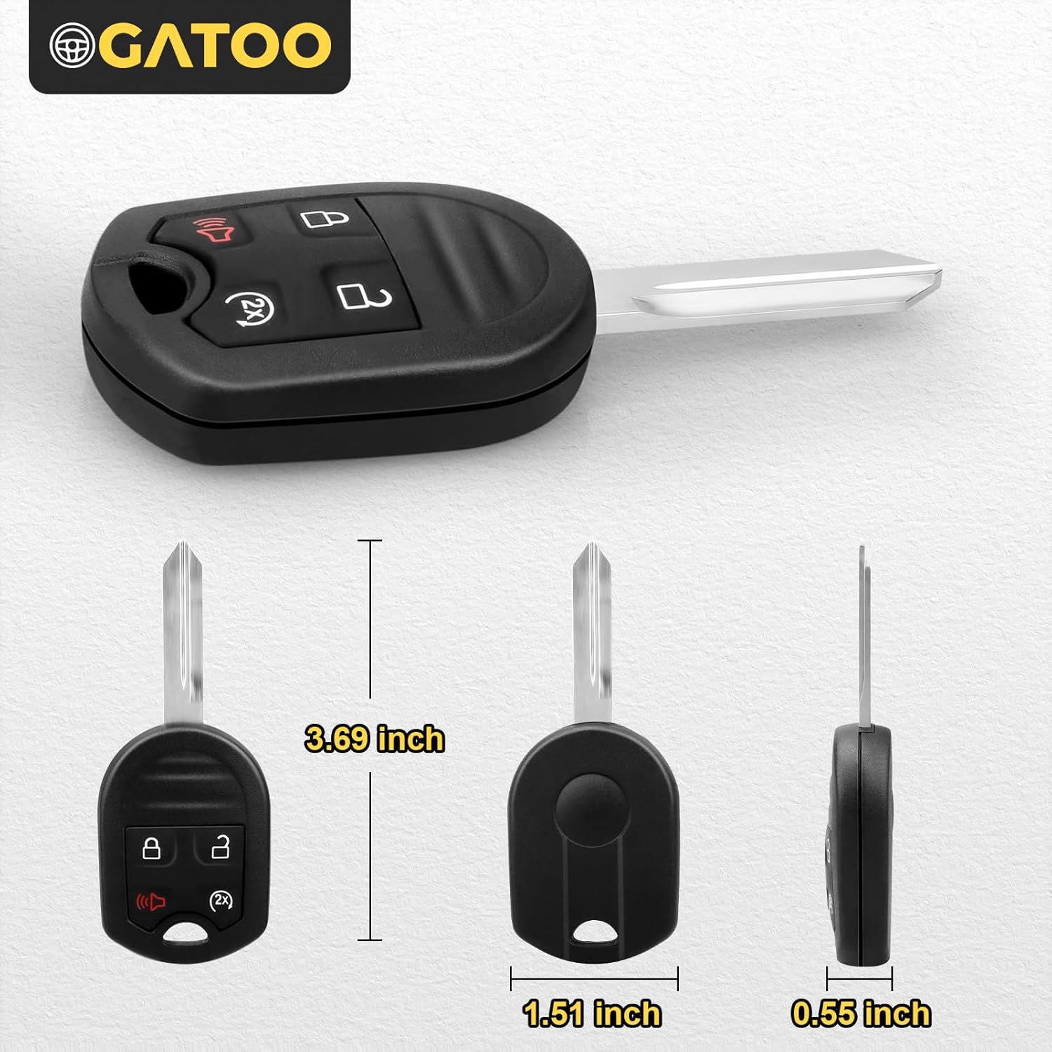 Key Fob Replacement Fits for Ford F250 F350 F450 F550 Super Duty Flex Explorer 2011 2012 2013 2014 2015 2016 2017 2018 2019 Remote Control, Replaces CWTWB1U793 92064 OUC6000022 164-R8067 - Image 5