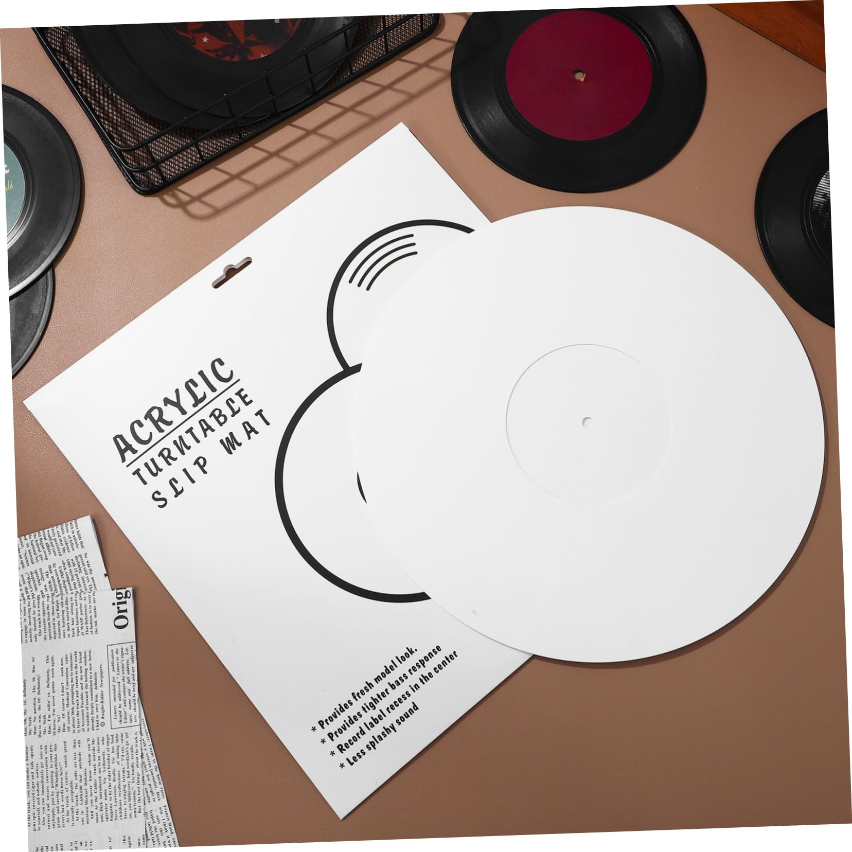 Tappetino Per Giradischi in Acrilico Tappetino Per Registratore in Vinile 12 Pezzi Per Un Suono Migliore