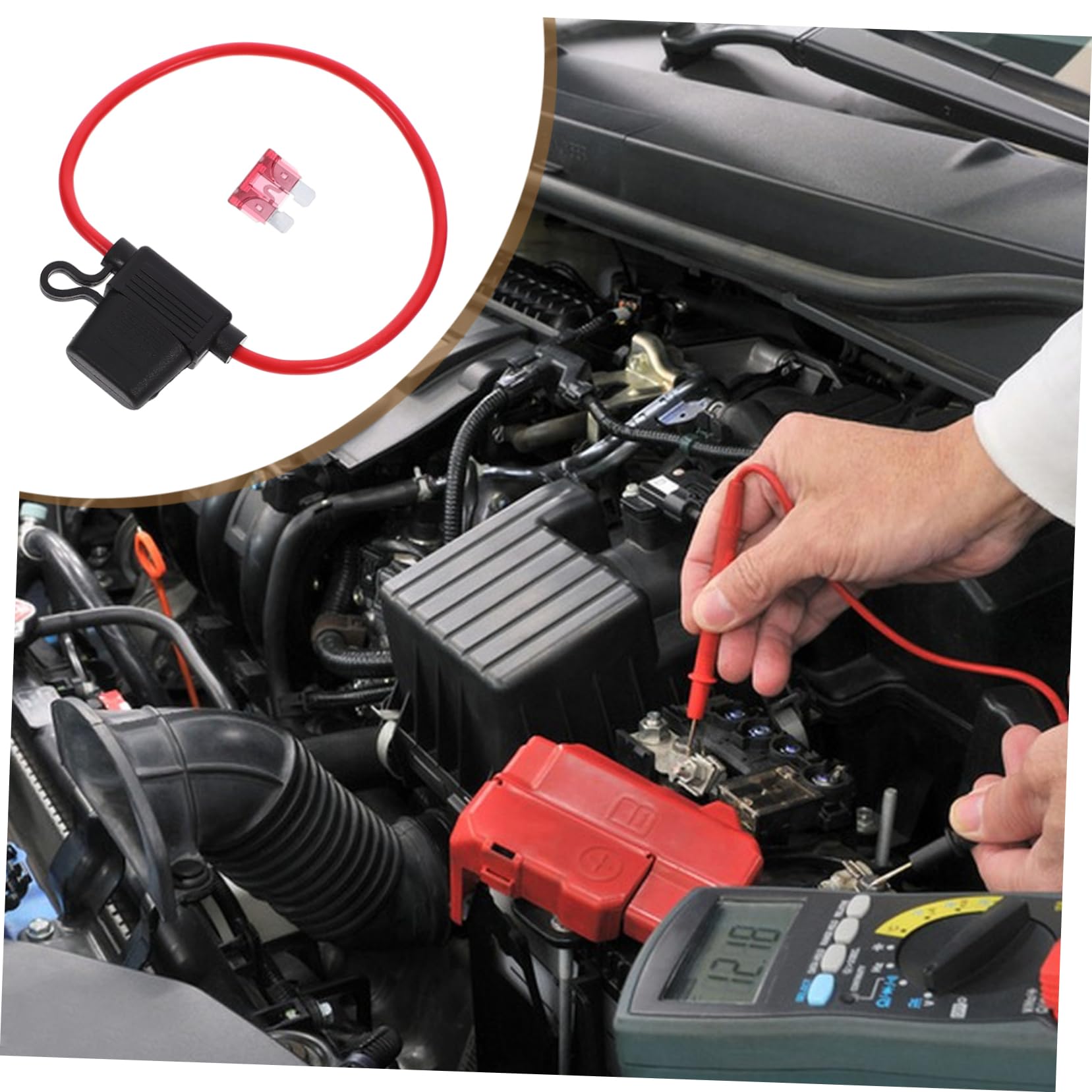 Portafusibile Atc 40a 12awg per Auto, Moto, Barca e Camion | Set da 10 Pezzi, Rame e Abs, Installazione Semplice, per Circuiti ed Apparecchi Elettrici