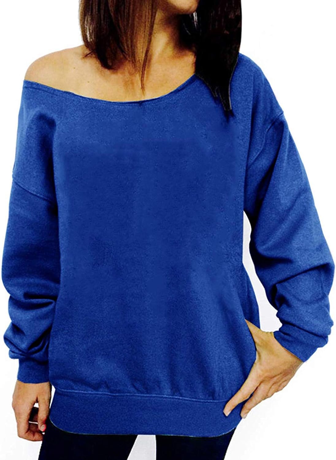 Women's Off Shoulder Sweatshirt Slouchy Long Oman Ubuy