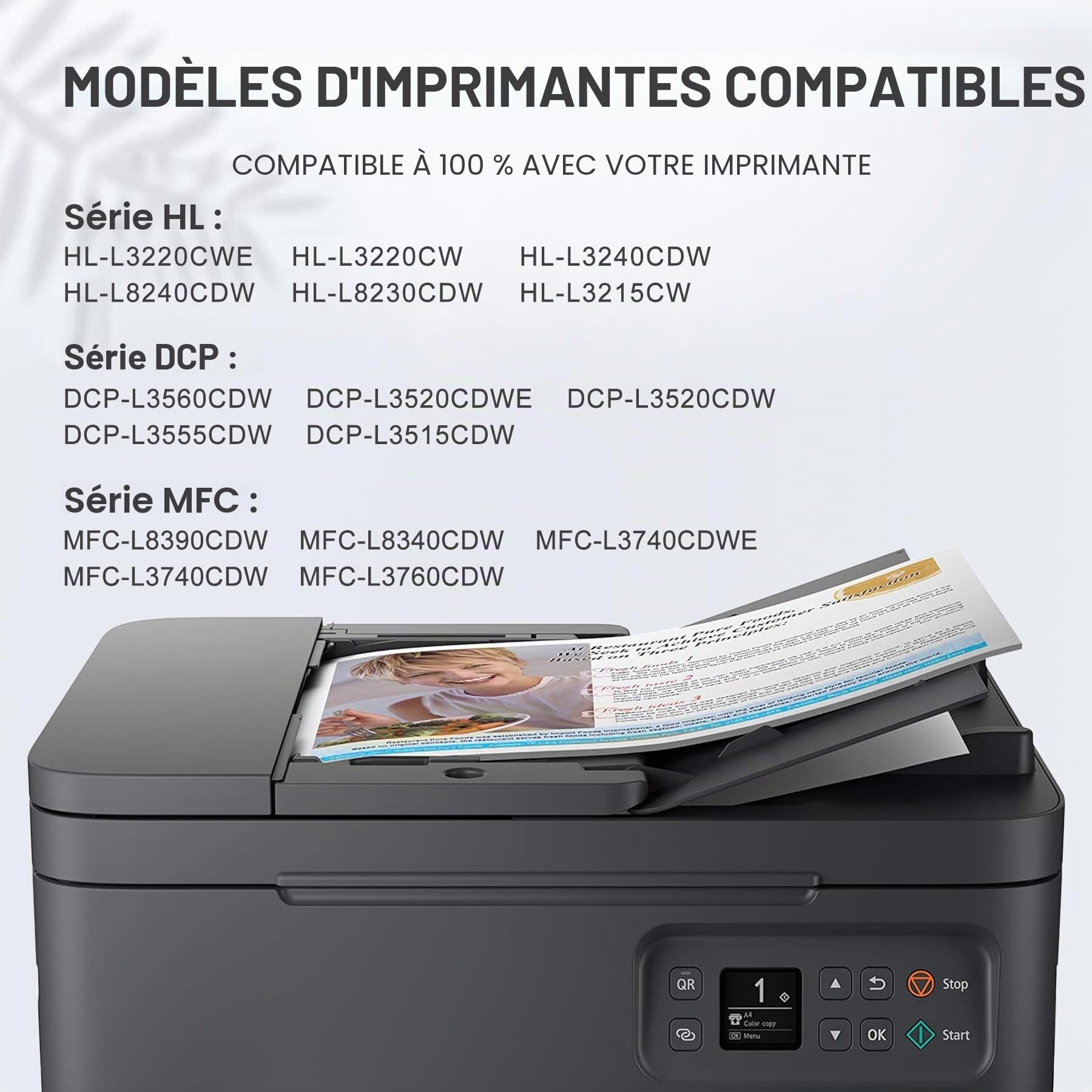 DR-248CL Lot de Tambours de Rechange pour Brother DR248CL Compatible avec DCP-L3520CDW L3520CDWE L3555CDW L3560CDW HL-L8230CDW L3220CW L3220CWE L8240CDW MFC-L3740CDWE (4 pièces)