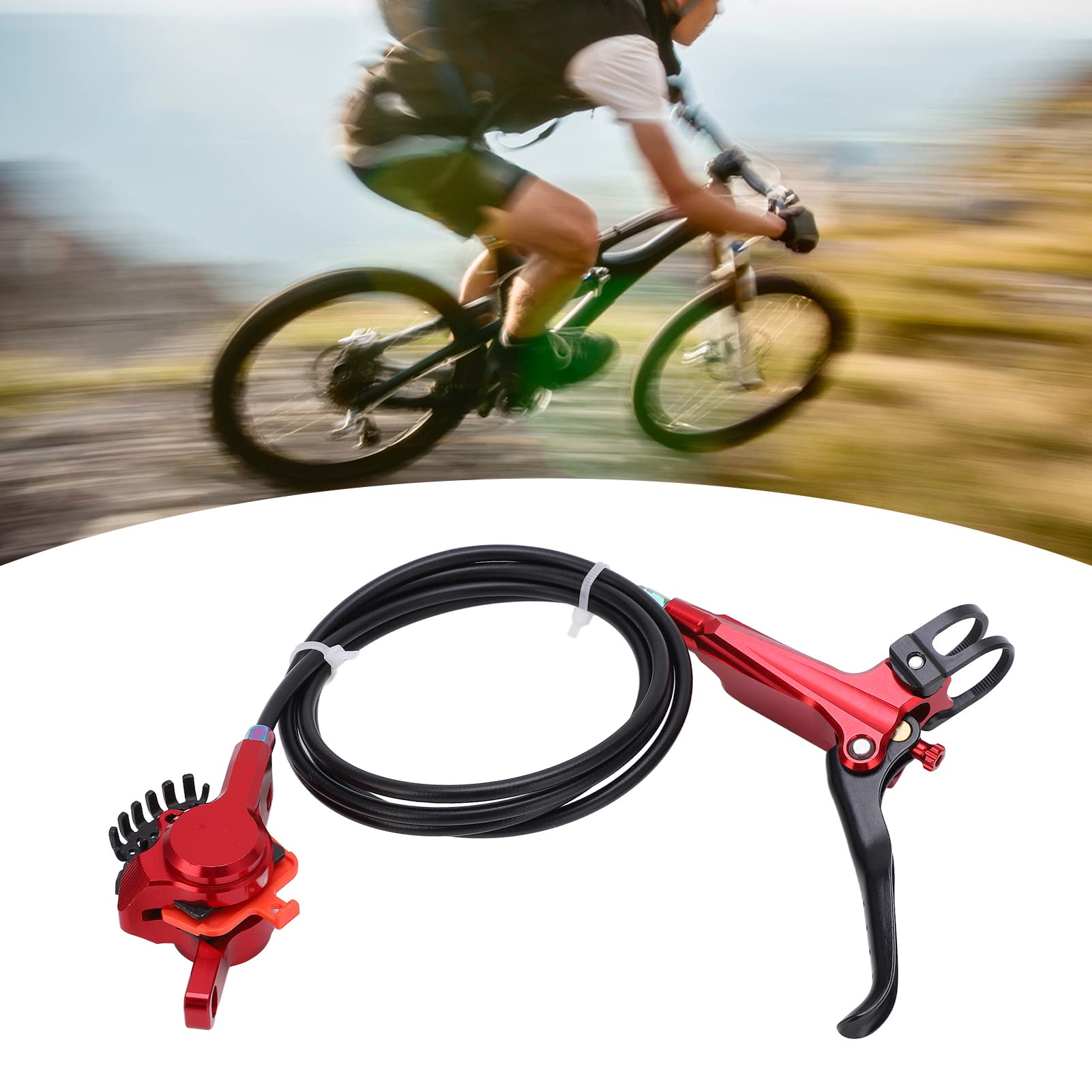 Étrier de frein à disque hydraulique arrière de vélo, étrier de Rotor de 160mm (Rouge)