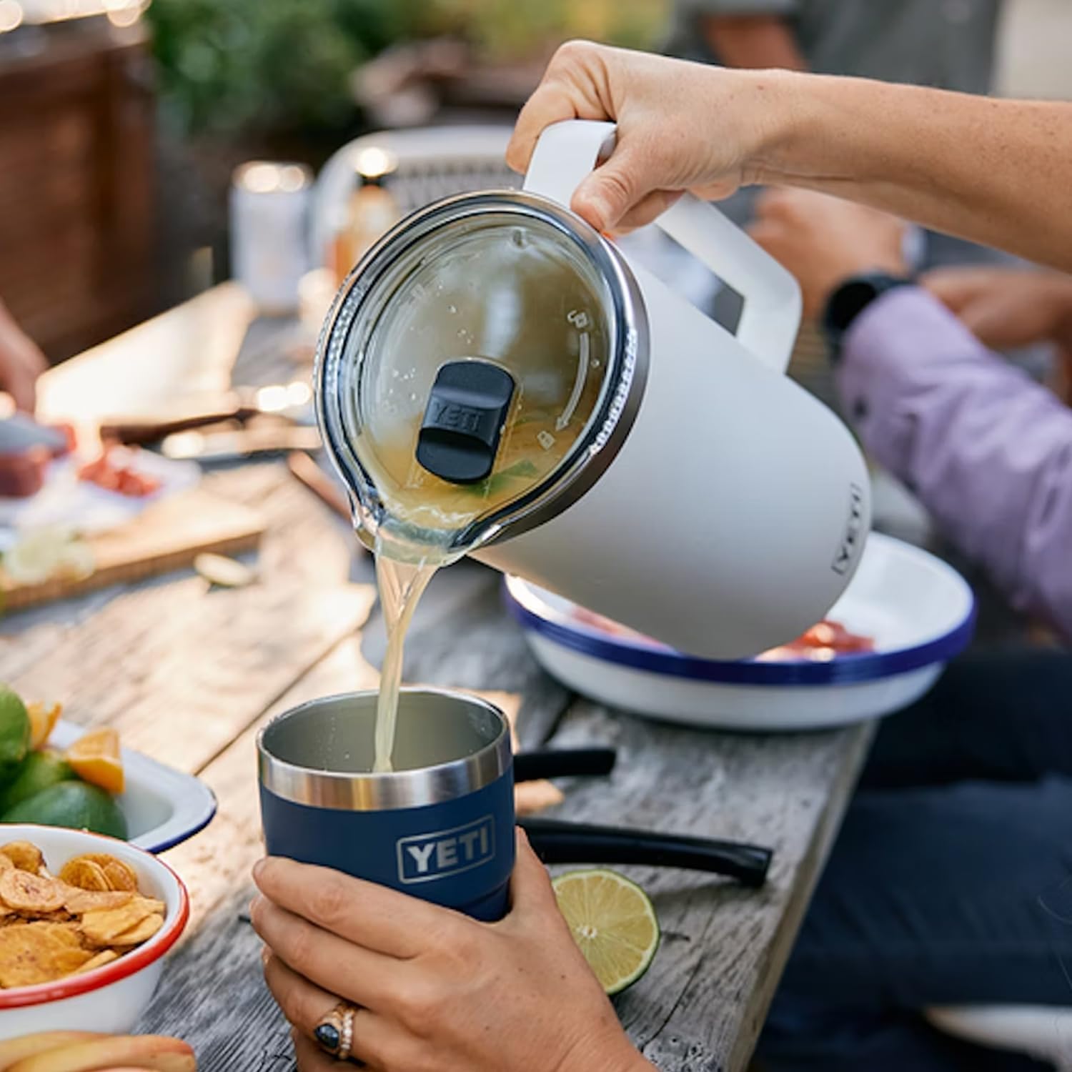 YETI Rambler 34 oz French Press with MagSlider Pitcher Lid Set, Navy
