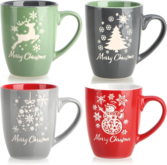 4X Tasses à café en céramique