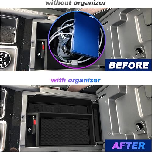 Miniatura 3 de SXCY Bandeja organizadora de consola central N*issan Pathfinder 2022 2023 2023 Pathfinder Accesorios para reposabrazos Bandeja de consola