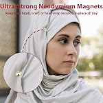 8 Pairs Hijab Magnets Strong Magnetic Pins Purse Bottom Feet Scarf for Women Brooch Clasp for Clothes Dress Scarves Shirts
