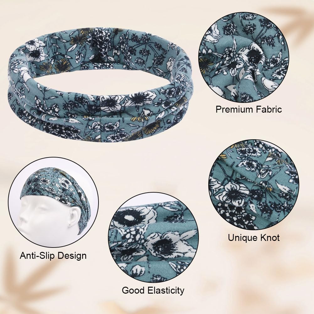 8 Pack Headbands for Women's Hair, Non Slip Wide Headband Hair Wrap image 3