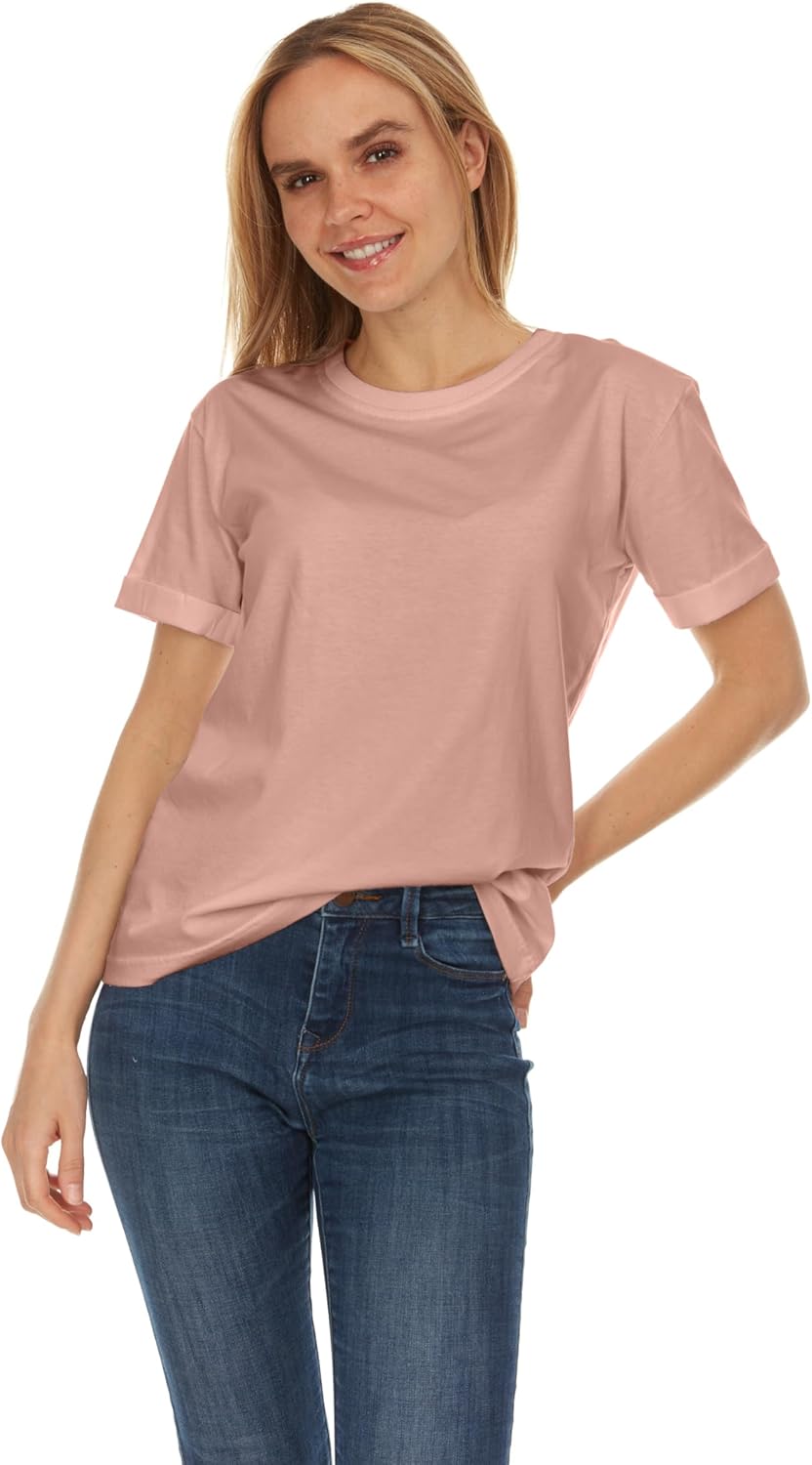 Brix Womens Loose Fit Tee - Shirts Crewneck Cotton Tees. - Image 2