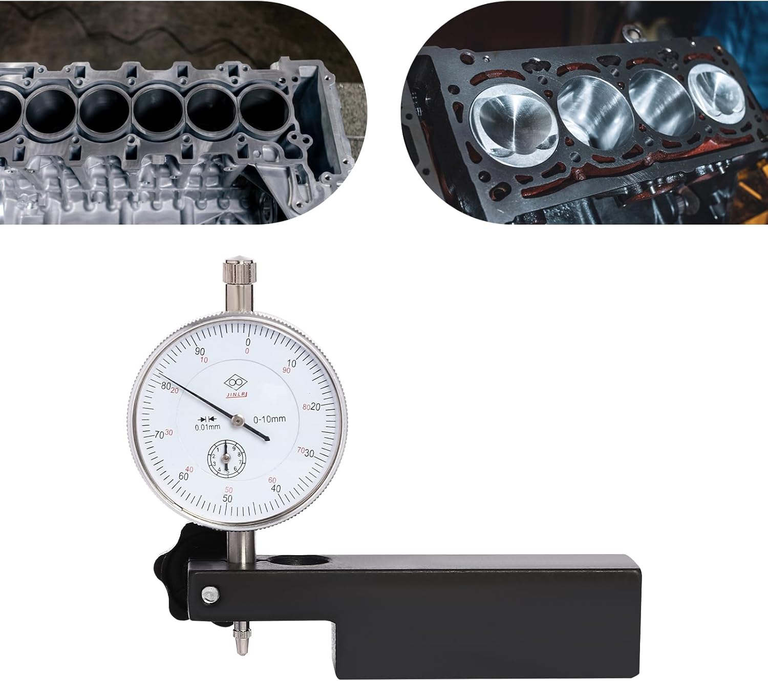 6434 Sleeve Height and Counter Bore Gauge Suitable for All Diesel Engines, Cylinder Bore Gauge Range: 0-1.00" Graduation: 0.001" Reading: 0-100