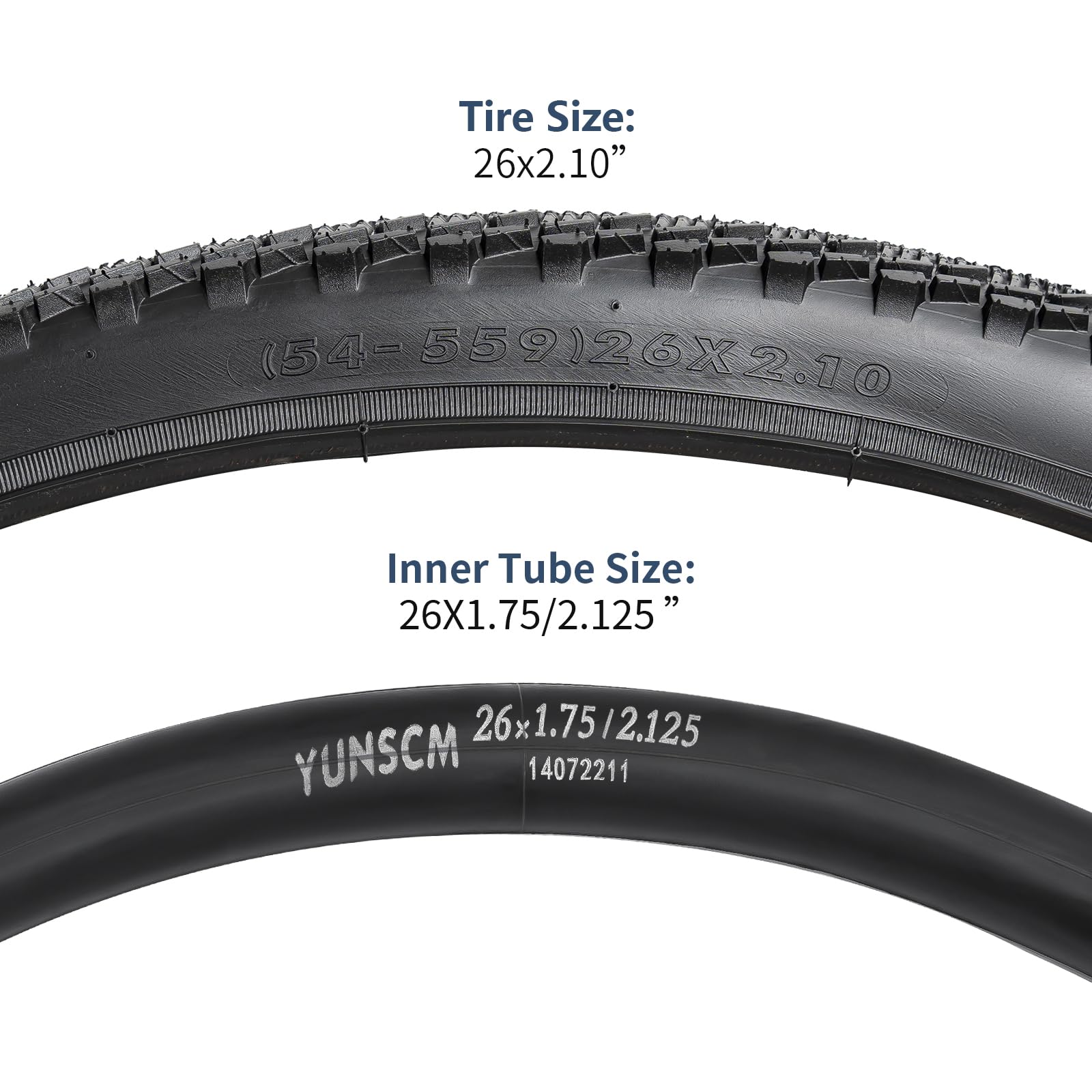 YunSCM 2PCS Pliable 26 Pouces Pneus 26x2.10 ETRTO 54-559 Et 2PCS 26