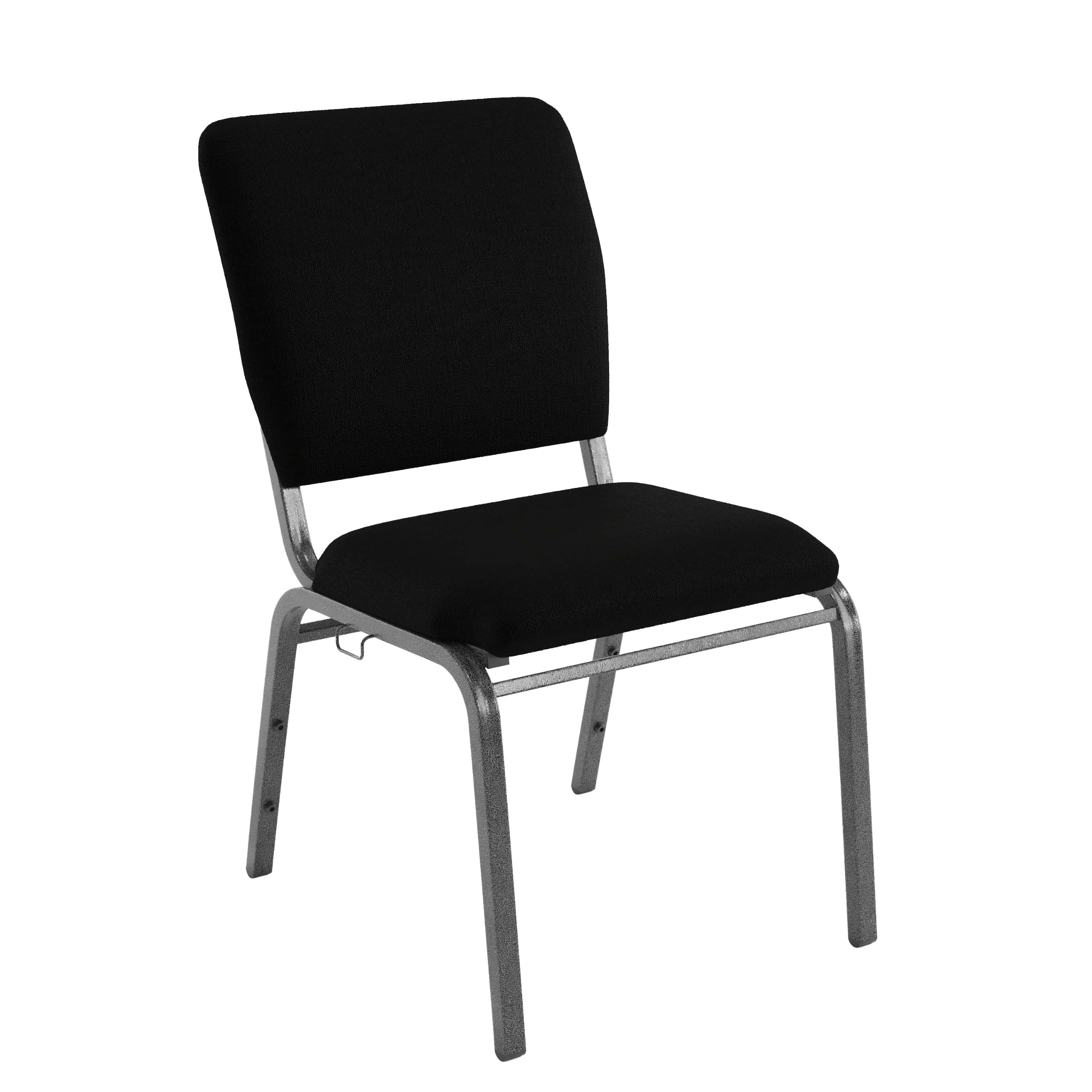 Flash Furniture Advantage Black Multipurpose Church Chairs - 18.5 in. Wide | Durable Construction, Commercial Use