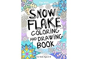 Snowflake Coloring and Drawing Book for Kids Ages 3-8