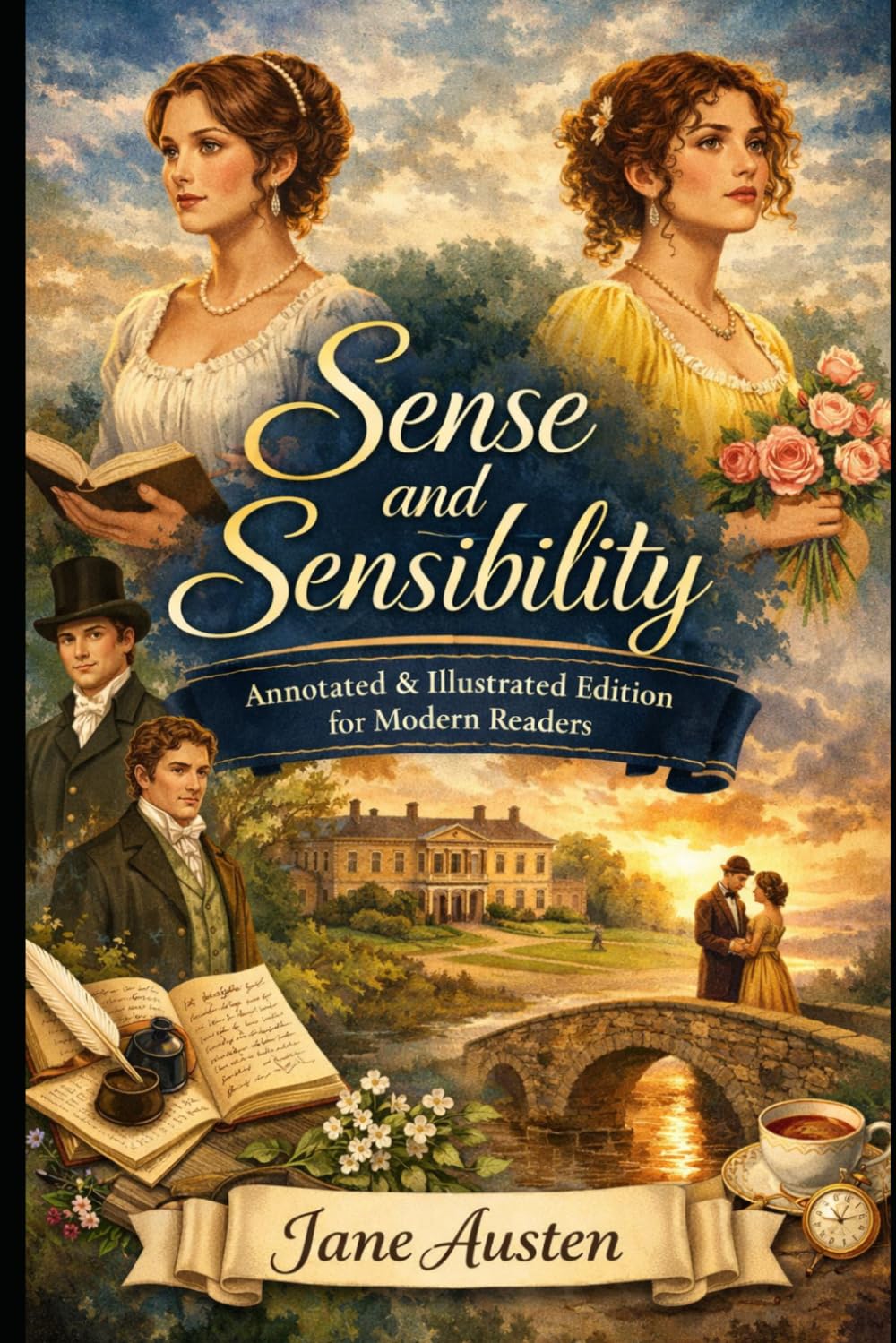 Sense and Sensibility – Annotated & Illustrated Edition for Modern Readers