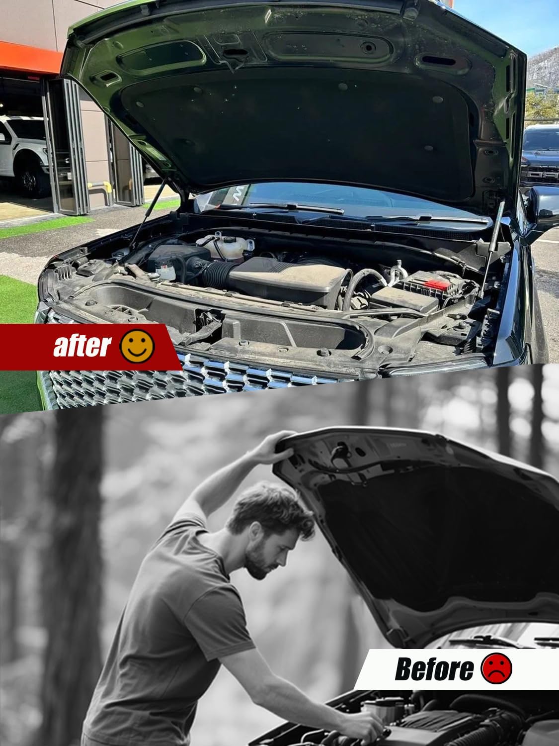Vepagoo Front Hood Struts fit Chevy Colorado GMC Canyon 2023 2024 2025 2026, Upgraded Gas Shock Lift Supports Spring for Chevrolet Colorado Accessories 2Pcs