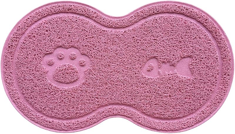 Tapete para Caixa de Areia de Gatos em PVC, Formato 8, Antiderrapante Oldrose – 46,0 x 26,0 cm