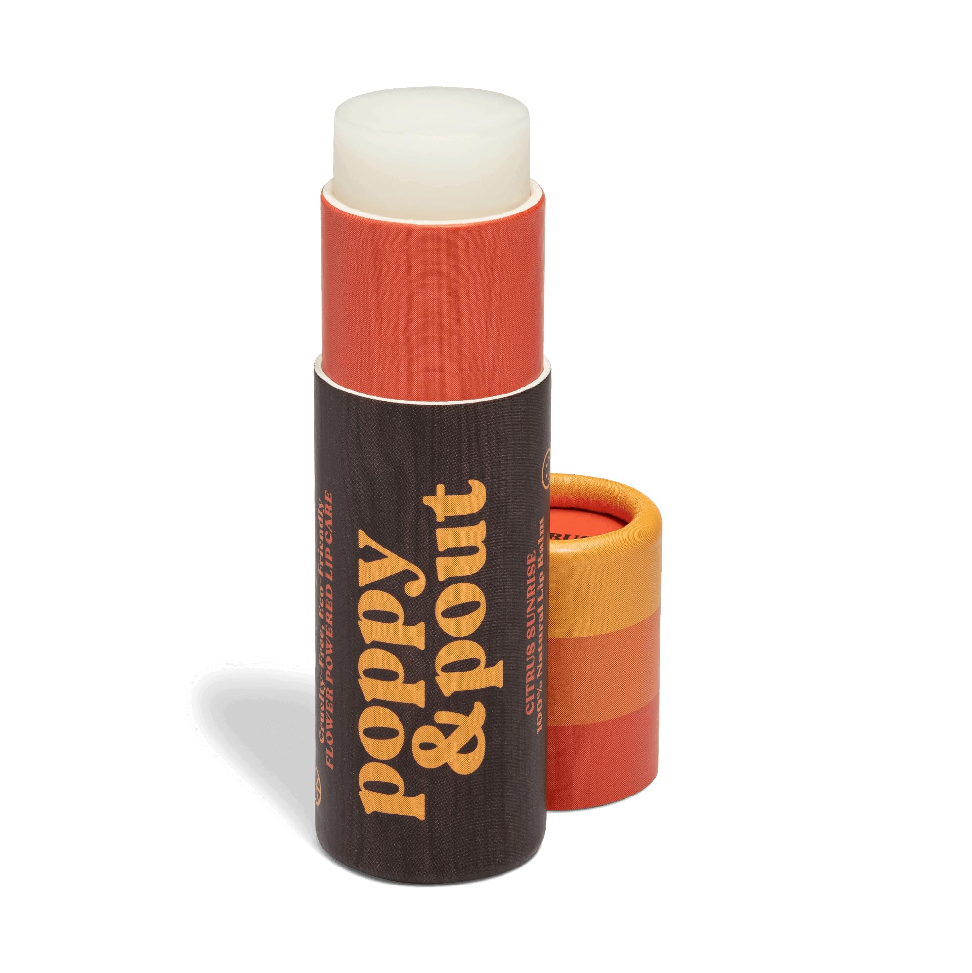 Poppy & Pout Citrus Sunrise Jumbo Lip Balm | All Natural Lip Balms & Moisturizers | Hydrates with Beeswax, Vitamin E, Organic Coconut Oil |