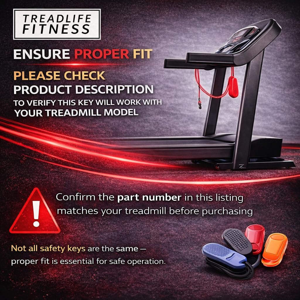 Treadmill Safety Key - Replacement for Horizon Elite Treadmill Models: 2.0T / 2.1T / 2.2T / 3.0T / 3.1/3.2T / 4.0 T / 4.1T / 4.2T / 5.0T / 5.1T / 5.2T