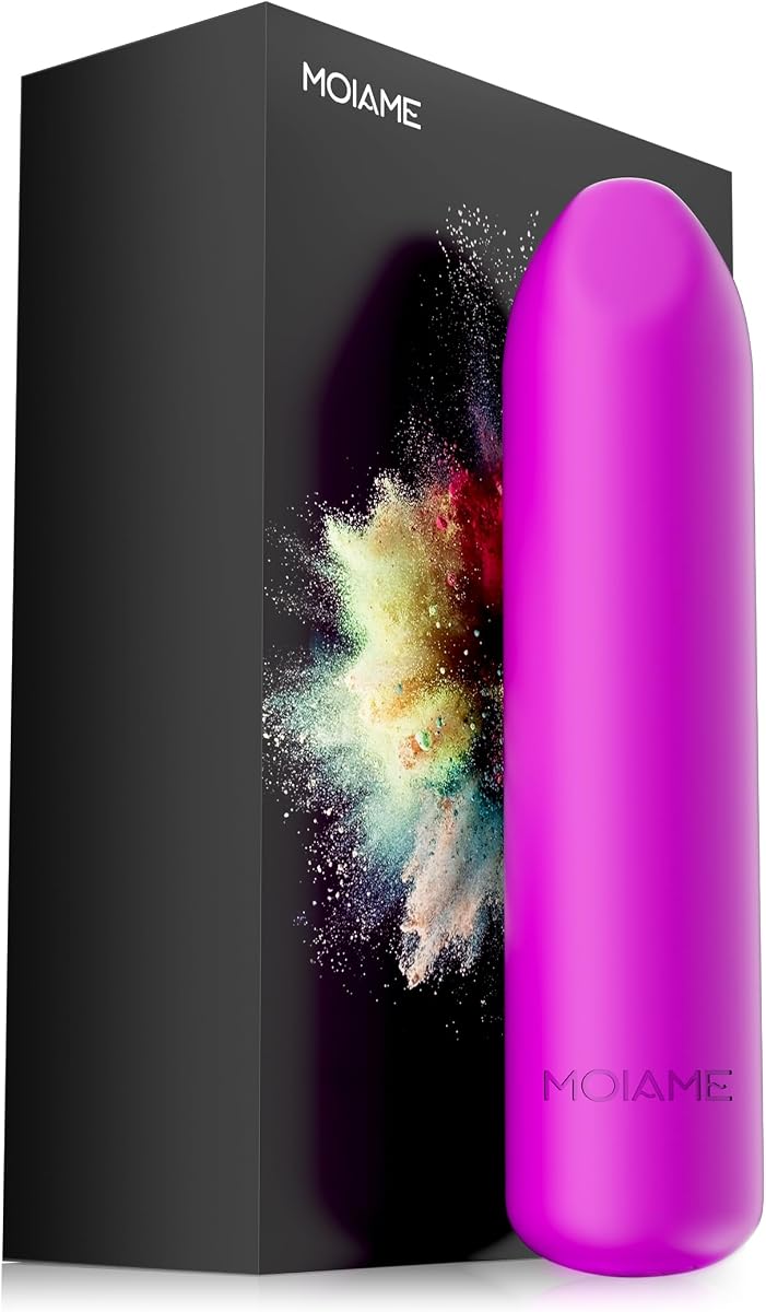 Small Bullet Vibrator for Women: Waterproof Mini Clit Vibrator with 10 Modes, Full Silicone Vibrating Finger Massager for G Spot Nipple, Female Rechargeable Lipstick Vibe Sex Toy, Purple