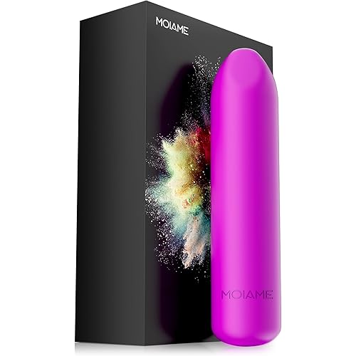 Small Bullet Vibrator for Women: Waterproof Mini Clit Vibrator with 10 Modes, Full Silicone Vibrating Finger Massager for G Spot Nipple, Female Rechargeable Lipstick Vibe Sex Toy, Purple