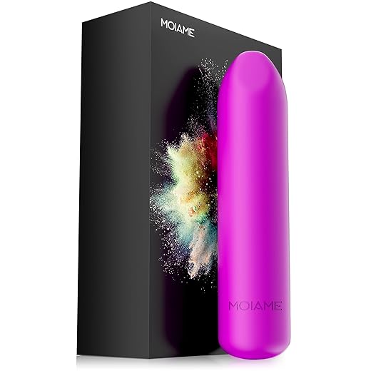 Small Bullet Vibrator for Women: Waterproof Mini Clit Vibrator with 10 Modes, Full Silicone Vibrating Finger Massager for G Spot Nipple, Female Rechargeable Lipstick Vibe Sex Toy, Purple