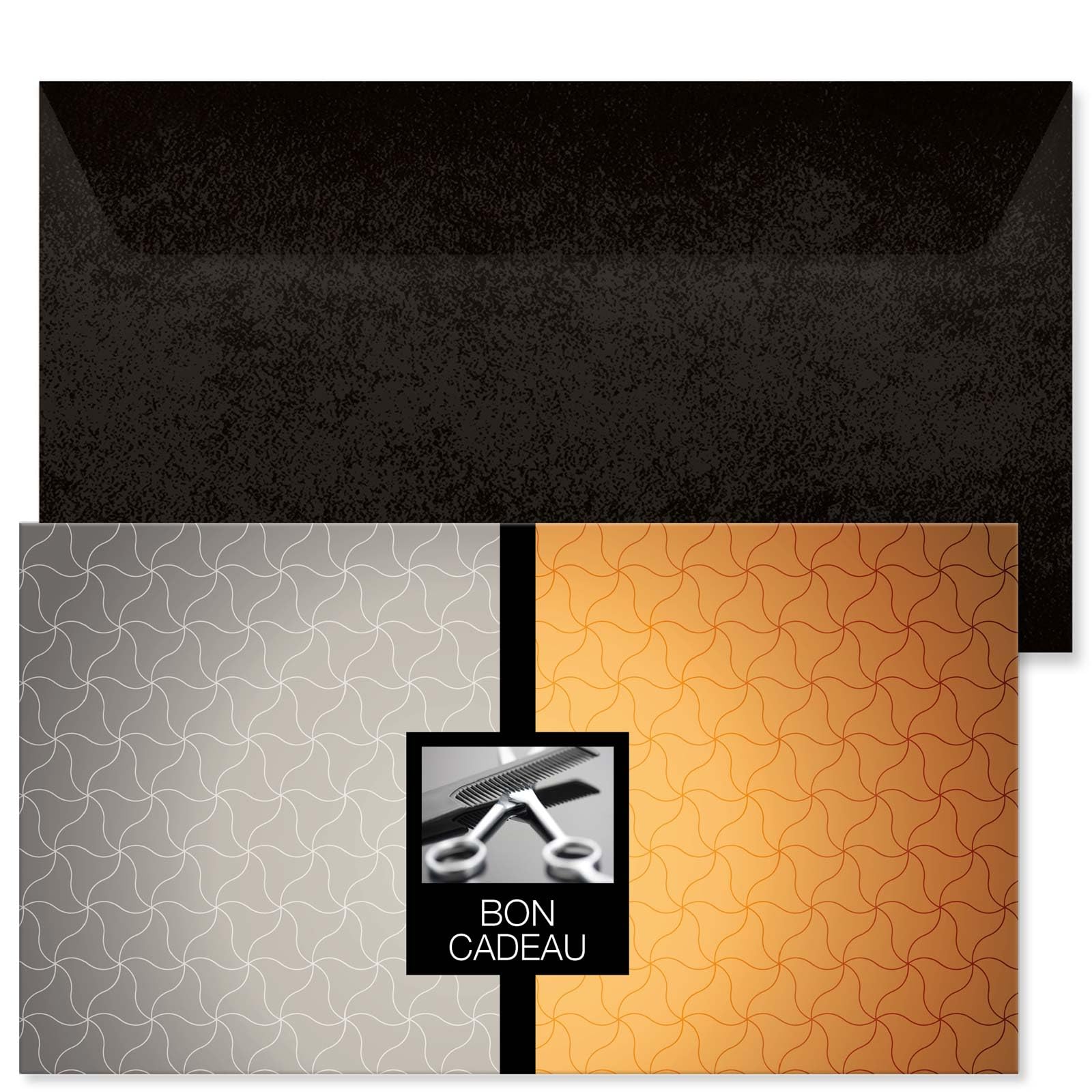 POS BON - 100 bons cadeaux à remplir avec enveloppe - formulaires imprimés pour des salons de coiffure K1270F-1-100-V1