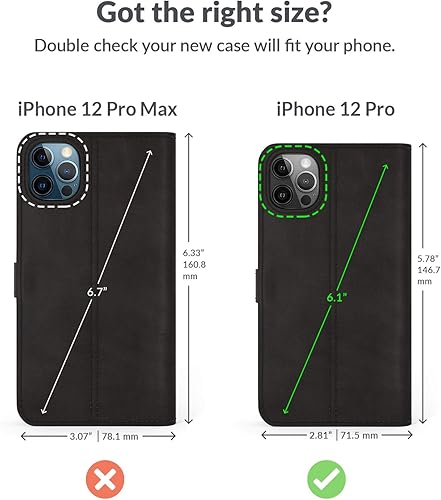 Miniatura 2 de Snakehive Cartera de cuero para iPhone 12 Pro - Funda de piel auténtica para teléfono - Cuero auténtico con soporte de visualización y 3 tarjeteros