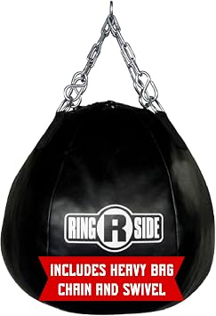 Ringside Head Shot Heavy Bag, Soft-Filled, Powerhide Punching Bag for Boxing, MMA, Muay Thai, and More, Includes Heavy Bag Chain and Swivel