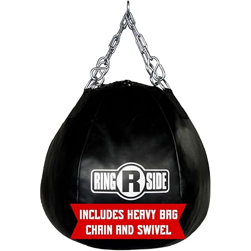 Ringside Head Shot Heavy Bag, Soft-Filled, Powerhide Punching Bag for Boxing, MMA, Muay Thai, and More, Includes Heavy Bag Chain and Swivel