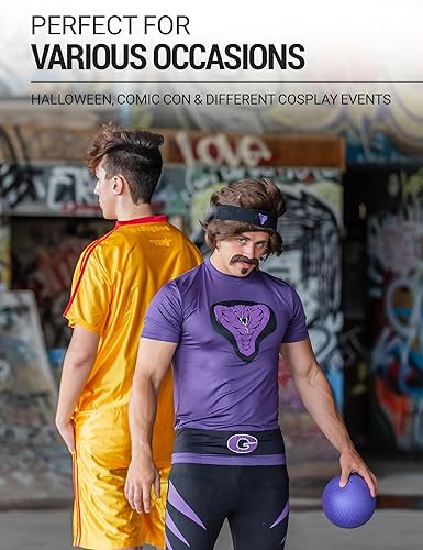 Miniatura 4 de Costume Agent Dodgeball - Conjunto de camisa y pantalones para disfraz de Halloween para adultos