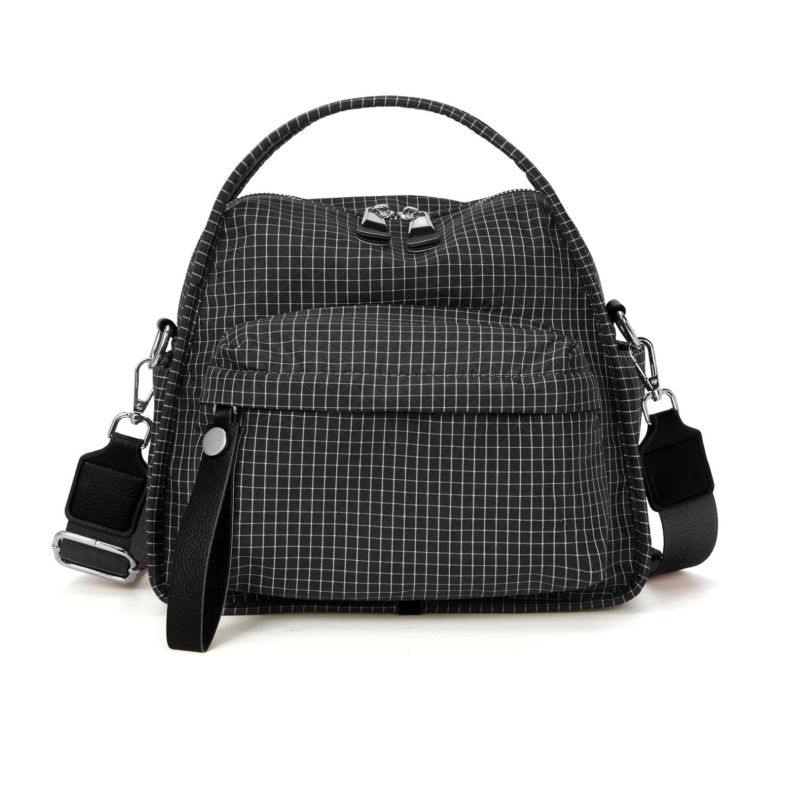 CATSEA Women's Elegant Solid Color Shoulder Bag Fashionable Zipper Crossbody Bags Soft Top Handle Handbag Purse