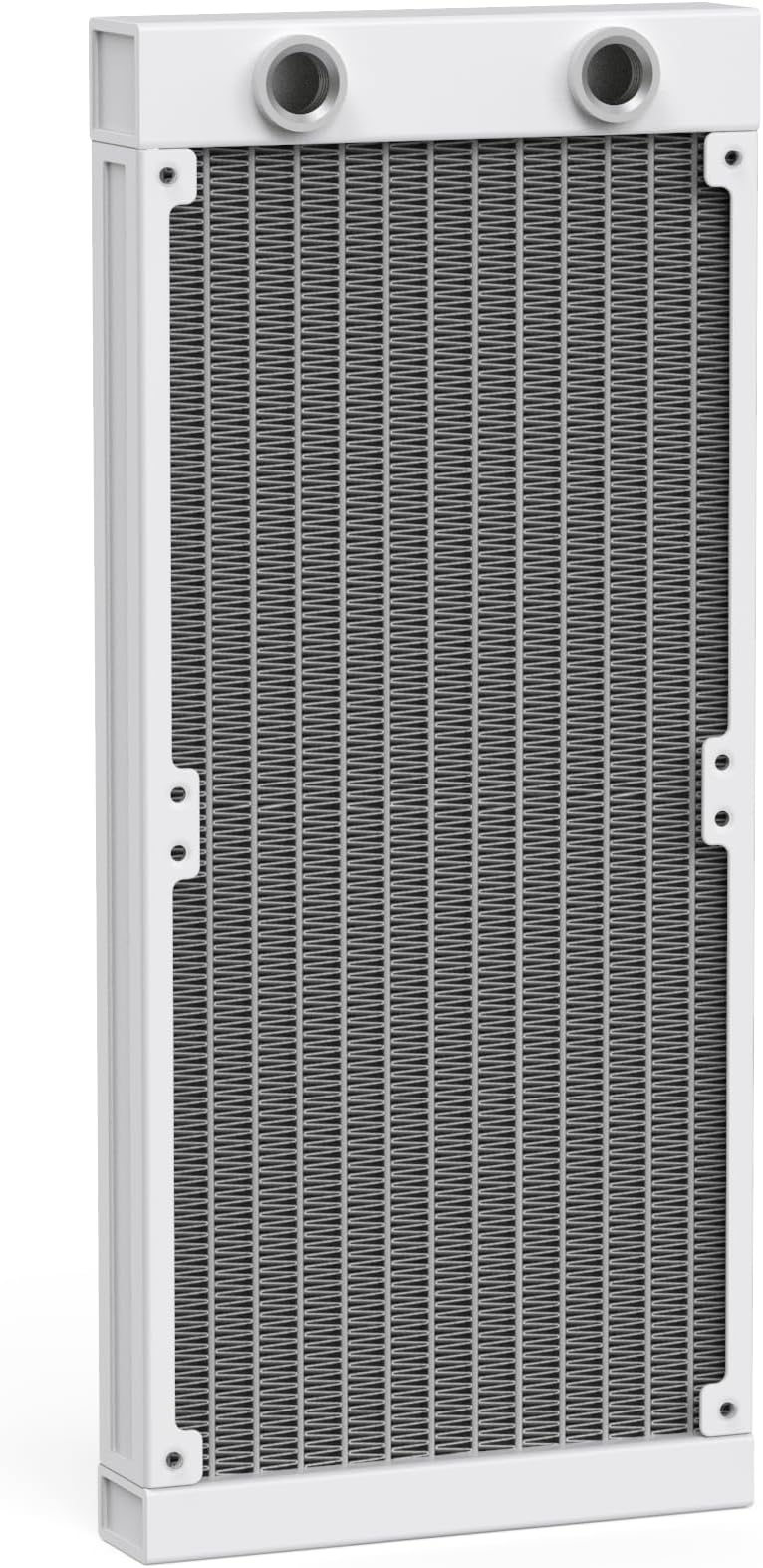 CLYXGS Water Cooling Radiator, 12 Pipe G1/4 Thread Heat Row Radiator 12 Pipe Aluminum Heat Exchanger Radiator for PC CPU Computer Water Cool System 240mm White
