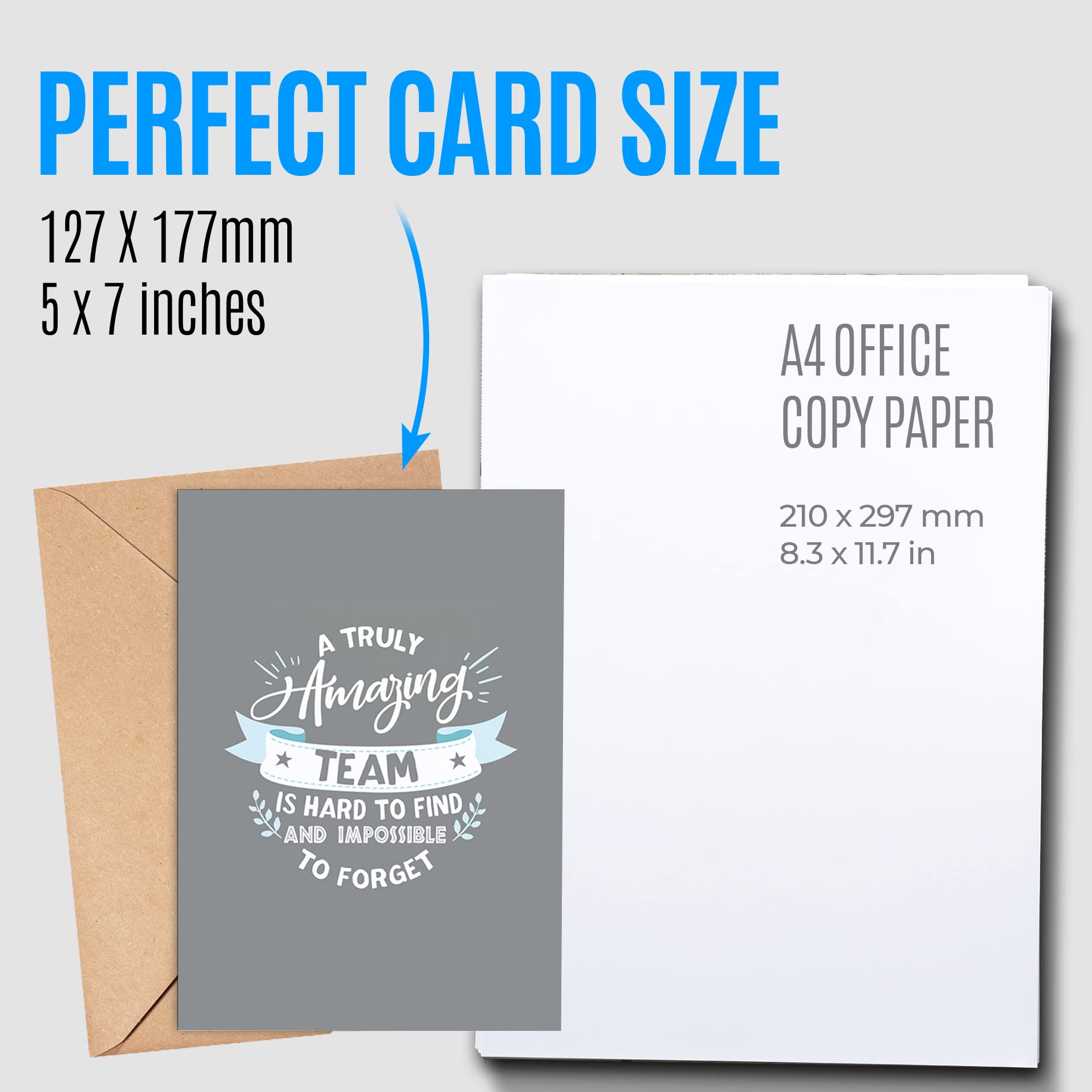 Lot de 25 cartes d'équipe avec enveloppes | Idée de carte parfaite pour vos employés ou volontaires qui font une excellente équipe... (liste des parents)