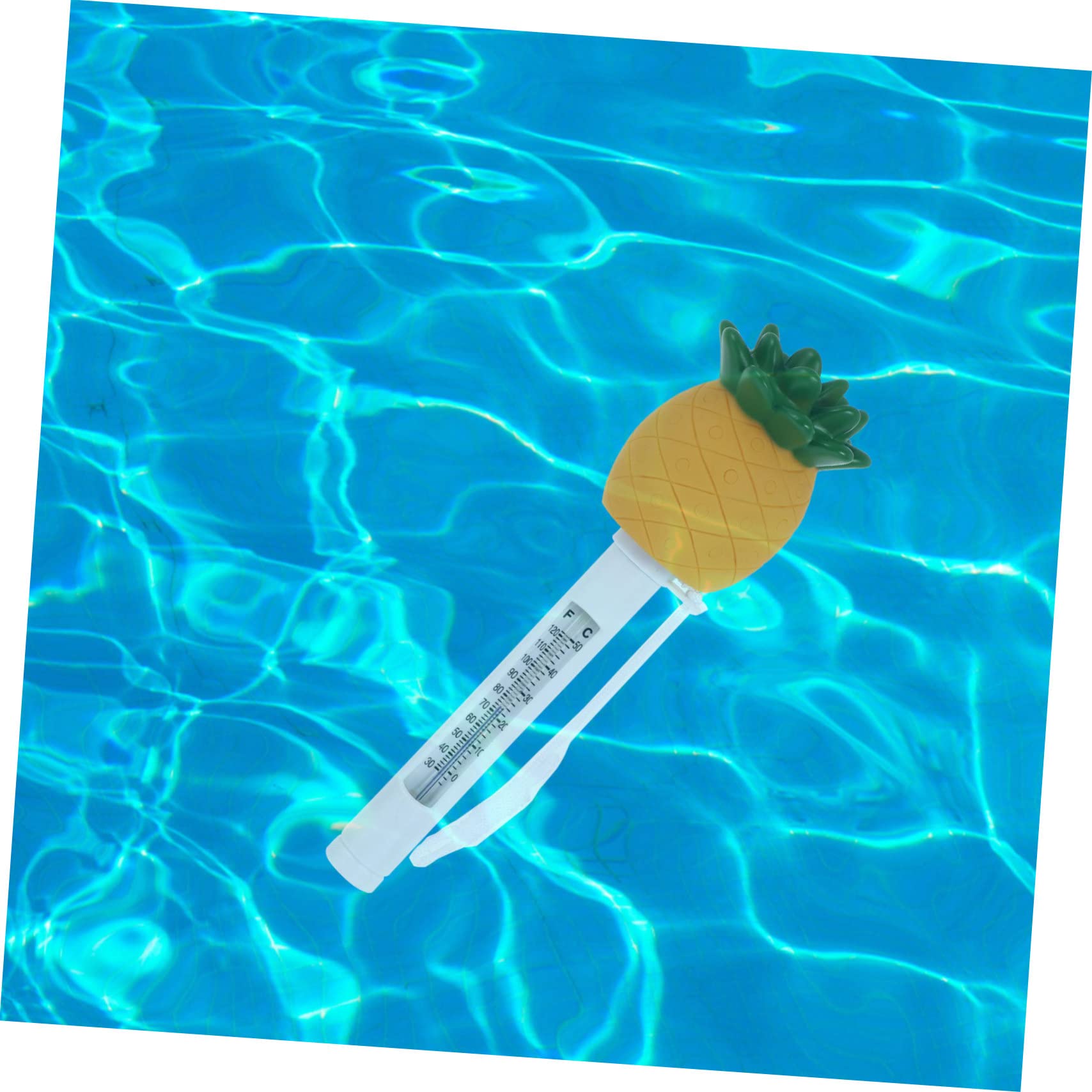 Sosoport 2pièces Thermomètre Flottant Forme De Ananas Pour Piscine Mesure Précise Température De Eau Pour Bains à Remous Et Ponds Design Attrayant