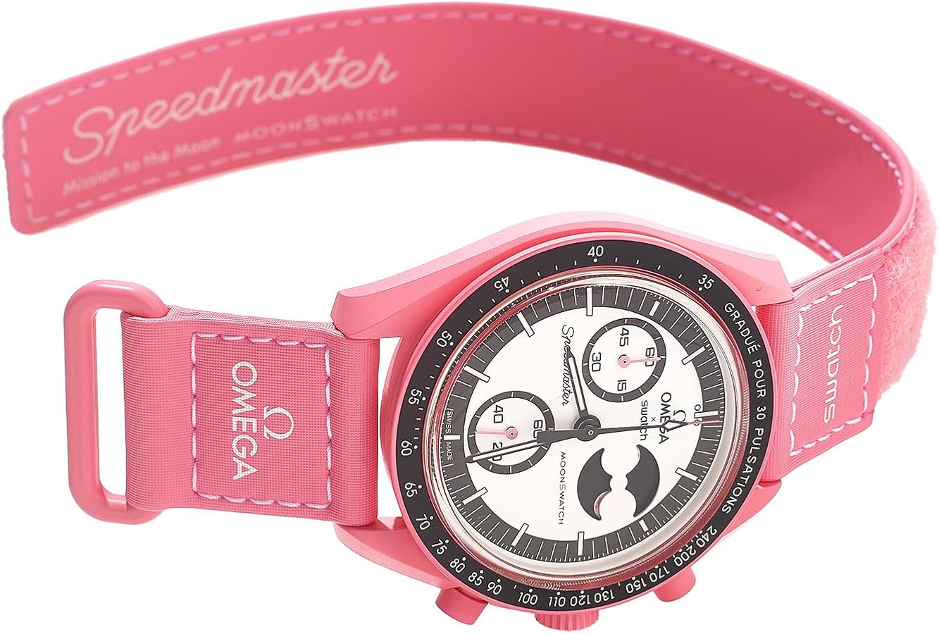 Amazon | PINK MOONPHASE スウォッチコラボ 正規品 箱 ショッパー付き