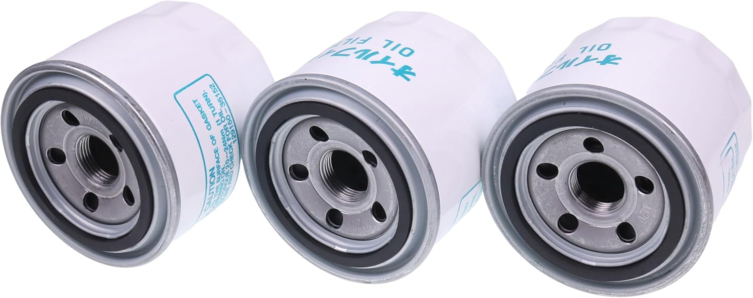 3PCS Oil Filters HH160-32093 HH160-32090 15853-32430 0185-5835 Compatible with Kubota B F FZ RTV KX Series Grasshopper 928D 928D2 930D 930D2