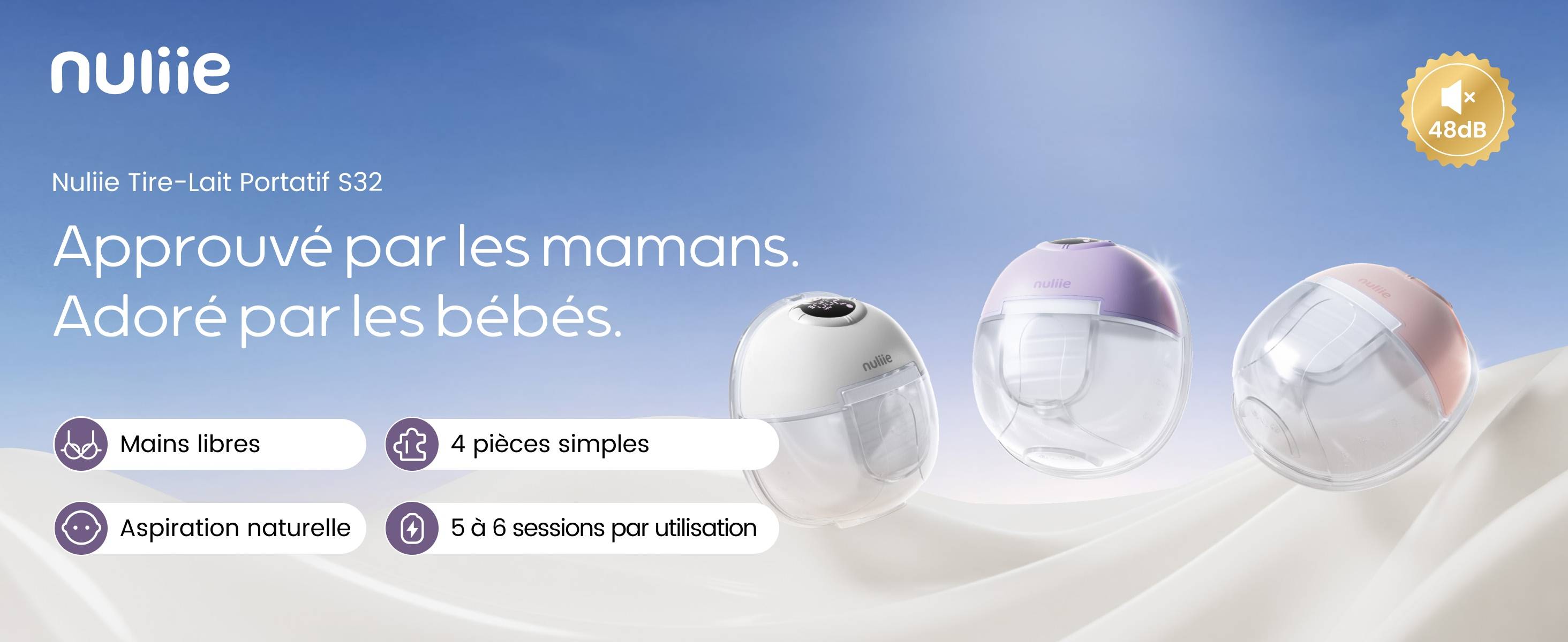 Tire-lait Double Mains Libres Avec Sac De Rangement, Tire-lait