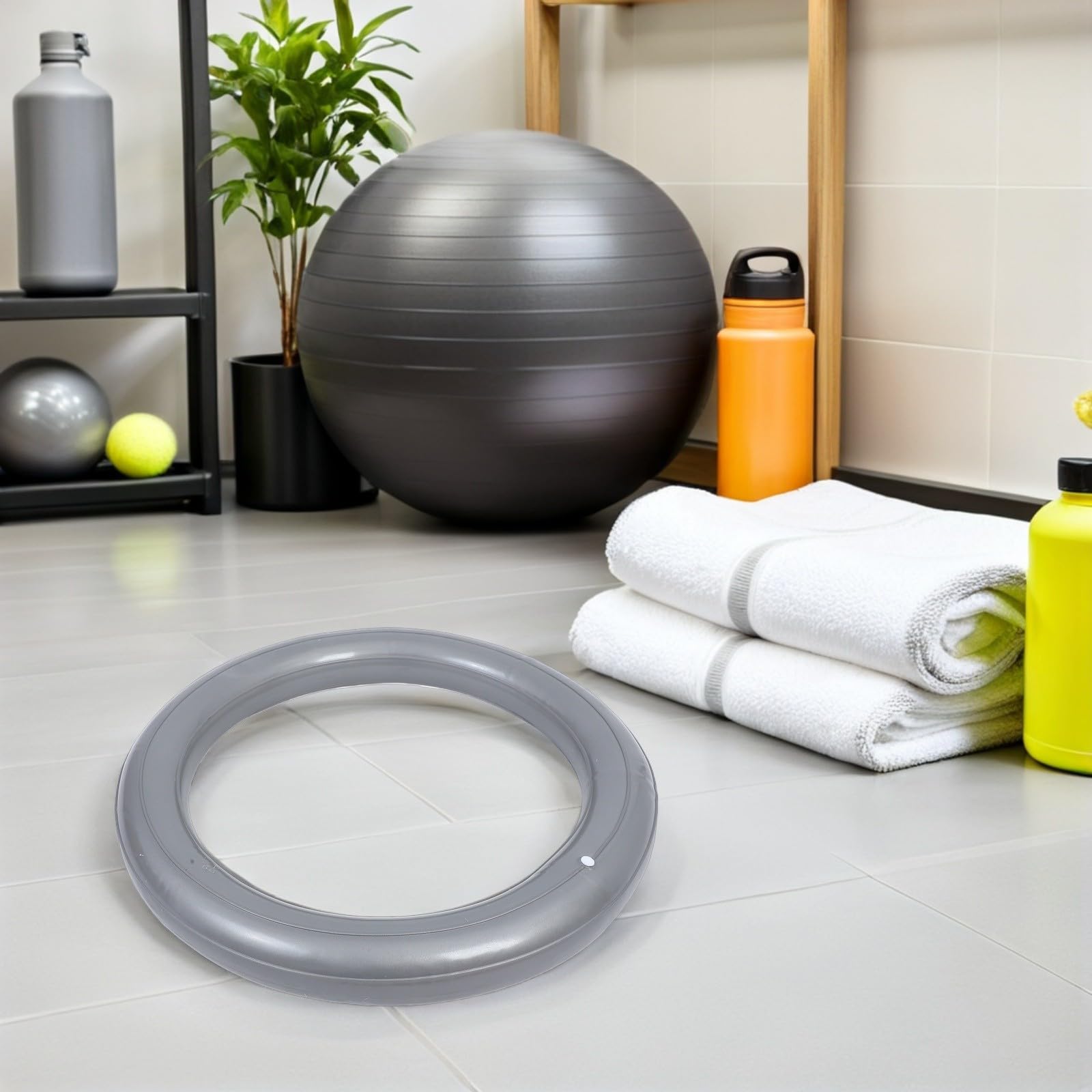 Ciieeo 2 Stück Yogaballhalter aus PVC mit Rutschfester Platzsparender Basis für Gymnastikball und Sitzball im Büro und Zuhause