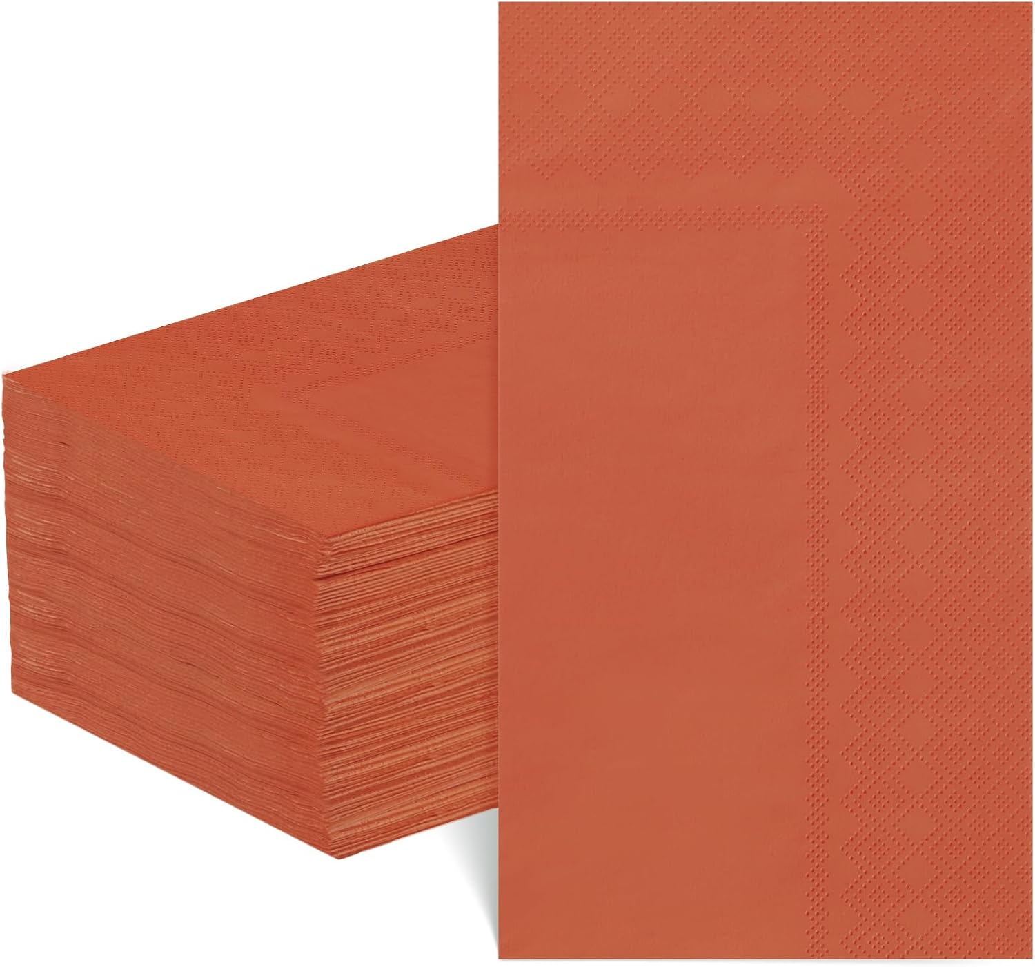 NatNarr 60Pcs Terracotta Napkins, Burnt Orange Dinner Guest Napkin for Fall