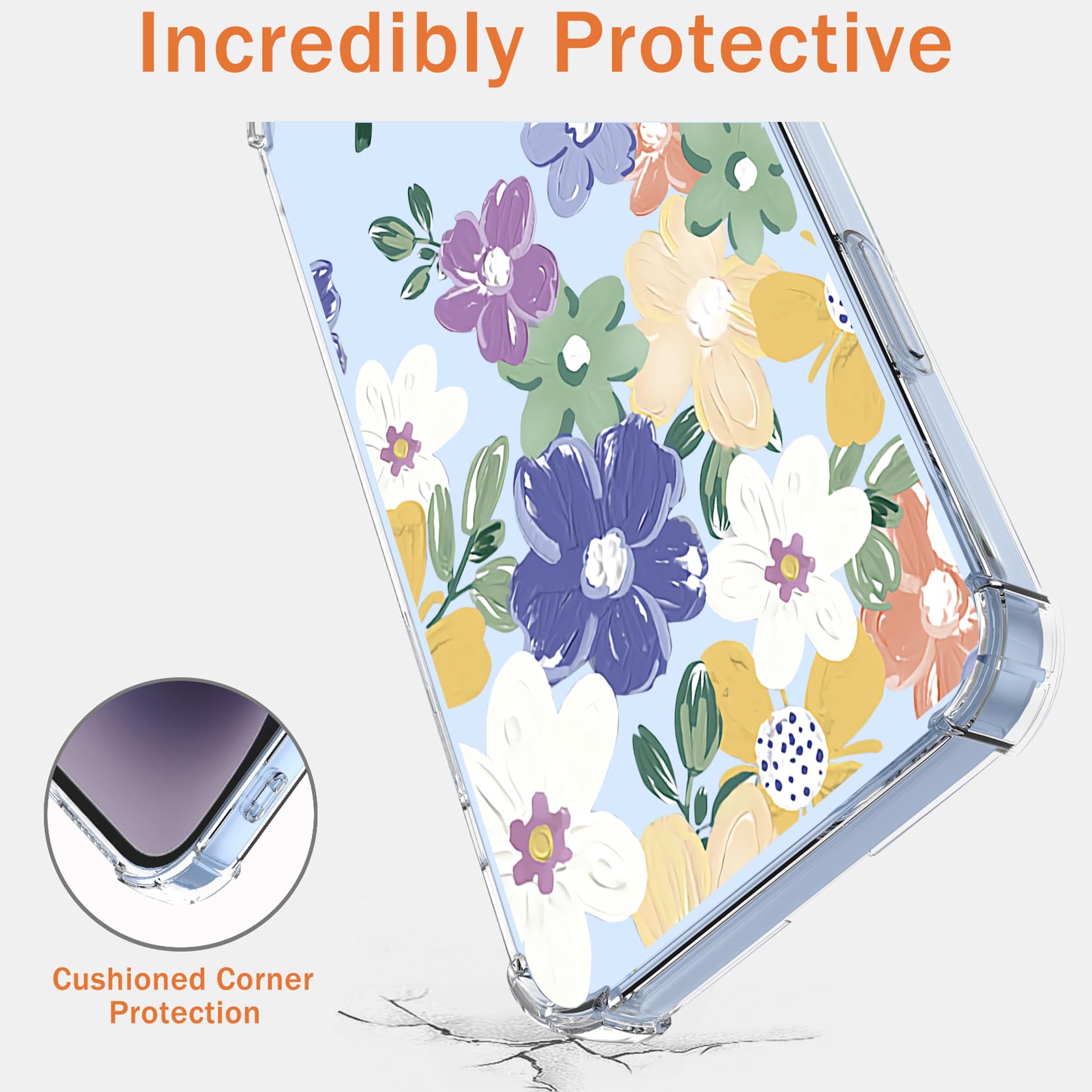 Capa para Samsung Galaxy S25 Plus transparente unissex à prova de