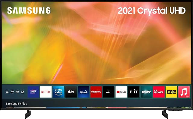 Samsung AU8000 43 Inch Smart TV (2021) - Crystal 4K AirSlim Smart TV with HDR10+, Built in Alexa, Dynamic Crystal Colour, Adaptive Sound, Motion Xcelerator, Samsung Q-Symphony Audio - UE43AU8000KXXU