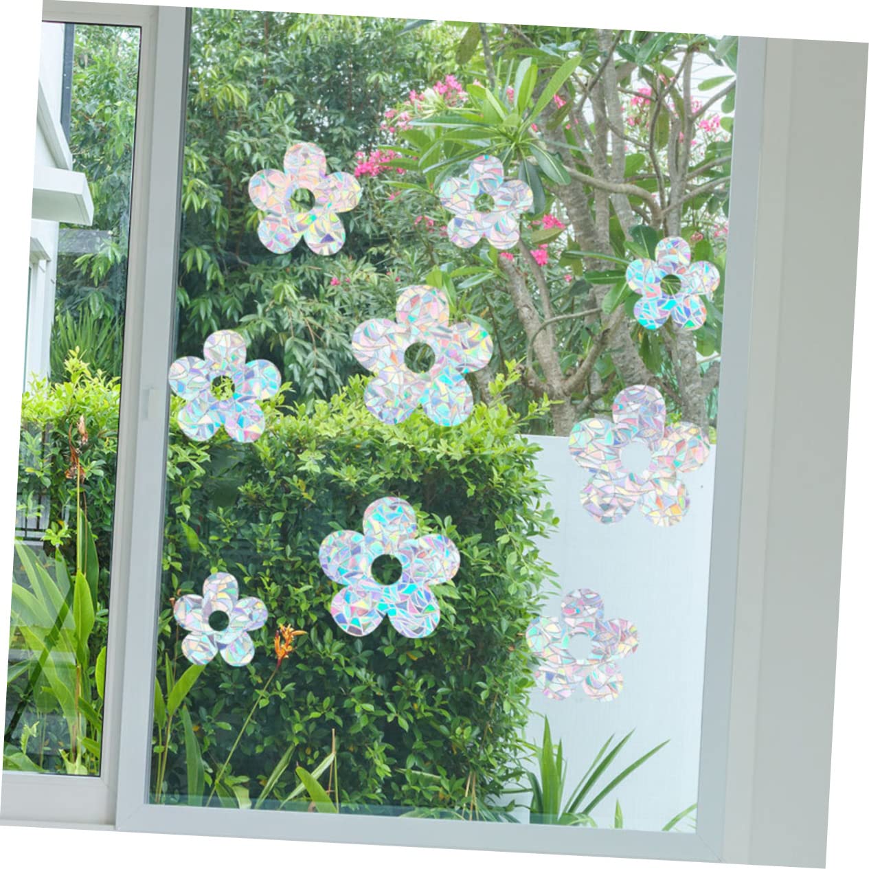 Cabilock 45 Stk kleines Blumenfenster merksam fensterbilder Fenstersticker terassentür Fensteraufkleber innen Blumenkunst Wandtattoo DIY-Aufkleber Anti-Kollisions-Glasaufkleber PVC Colorful