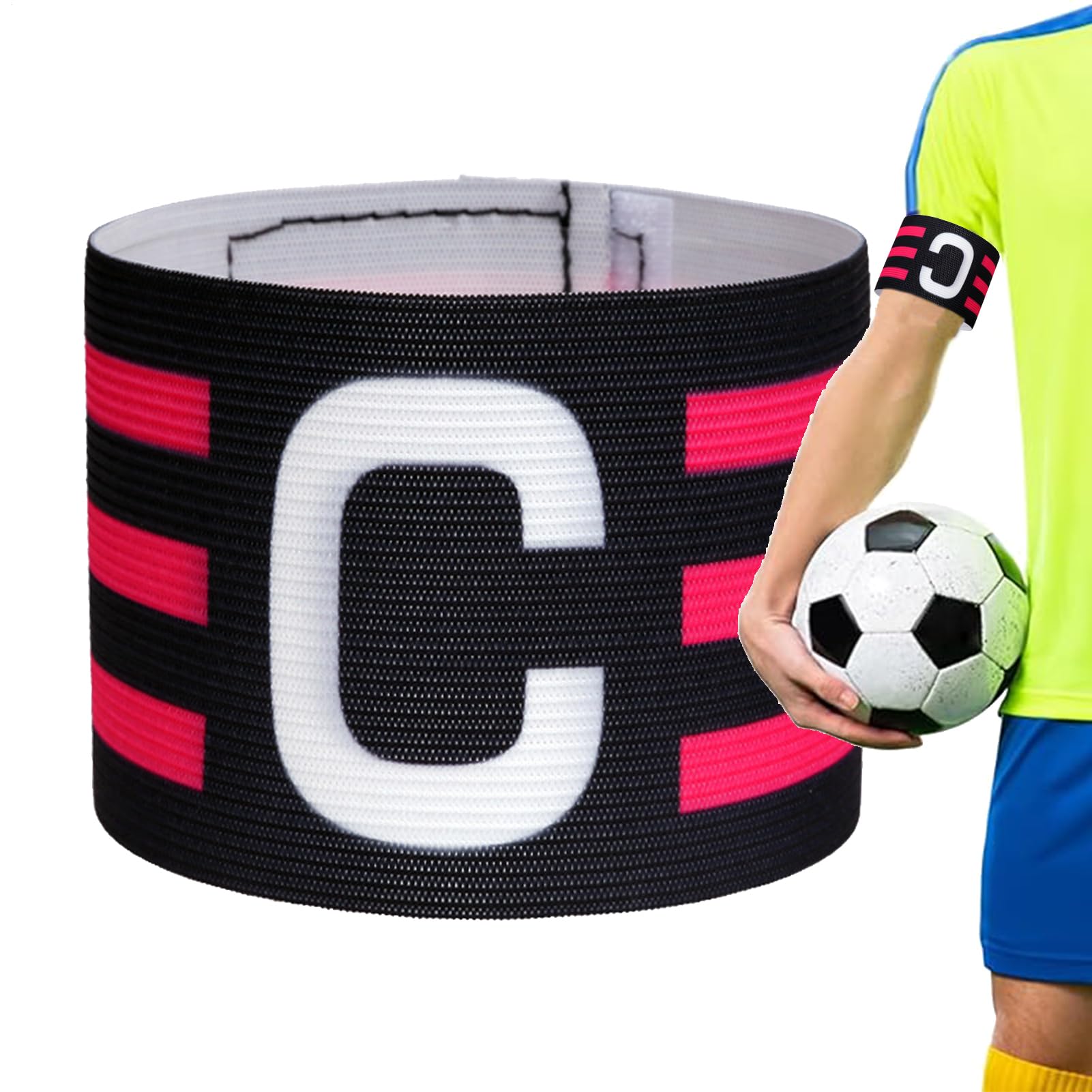Fascia da capitano di calcio,bande di capitano di calcio | Fascia sportiva del capitano per il calcio,Bande del giocatore regolabili, accessori da gioco di calcio elastici per adulti e