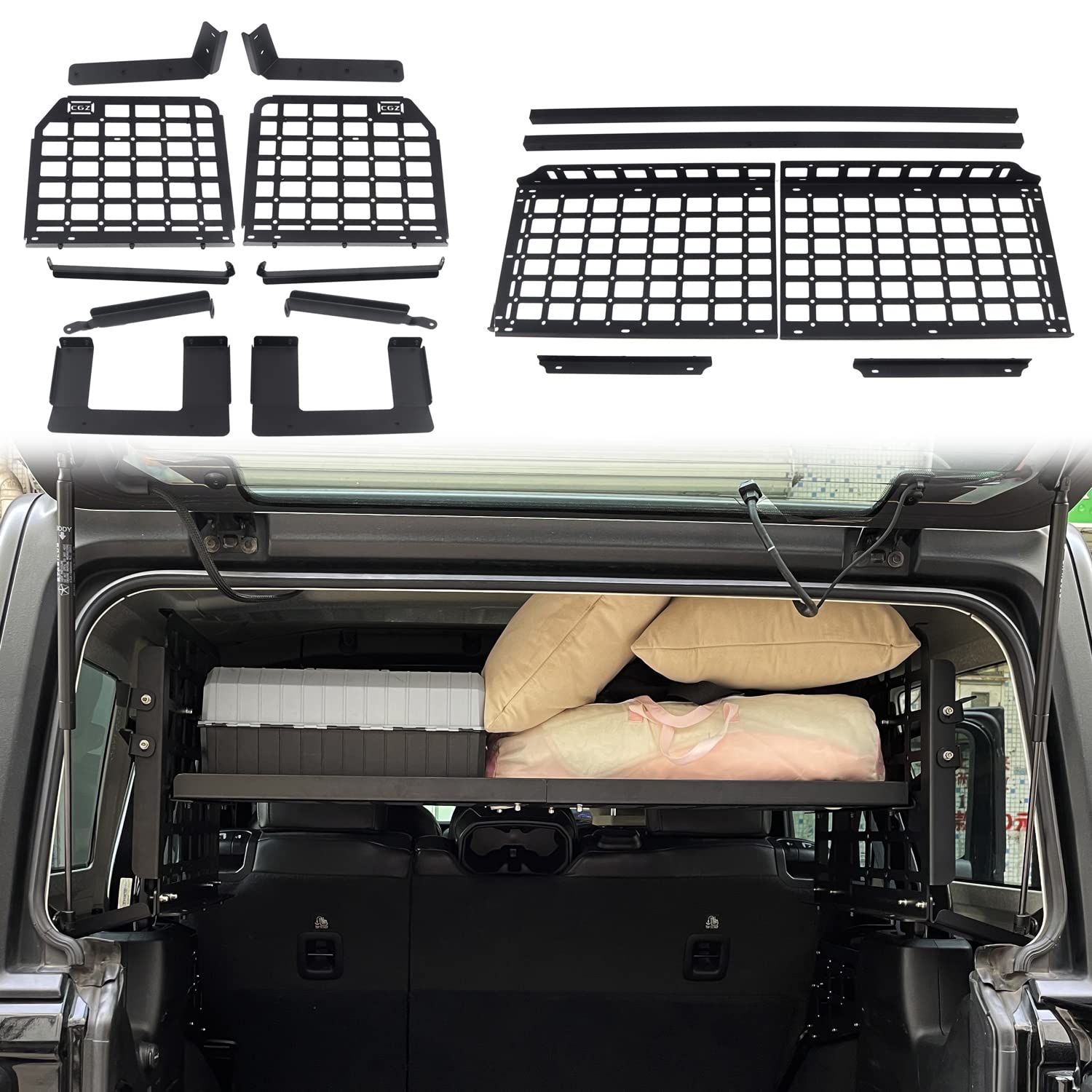 Für Wrangler 2007–2017, 4-türiger Kofferraum-Gepäck-Sonnenschutz