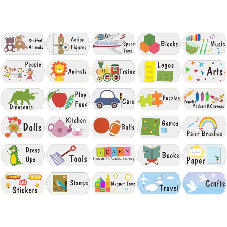 Amazon.com: Mozamy Creative 30pcs Toy Organization Labels Bin Labels Toy Storage Stickers Playroom Decals Toddler Stickers School Aged Kids Wall Decals : Baby amazon-com-mozamy-creative-30pcs-toy-organization-labels-bin-labels-toy-storage-stickers-playroom-decals-toddler-stickers-school-aged-kids-wall-decals-baby