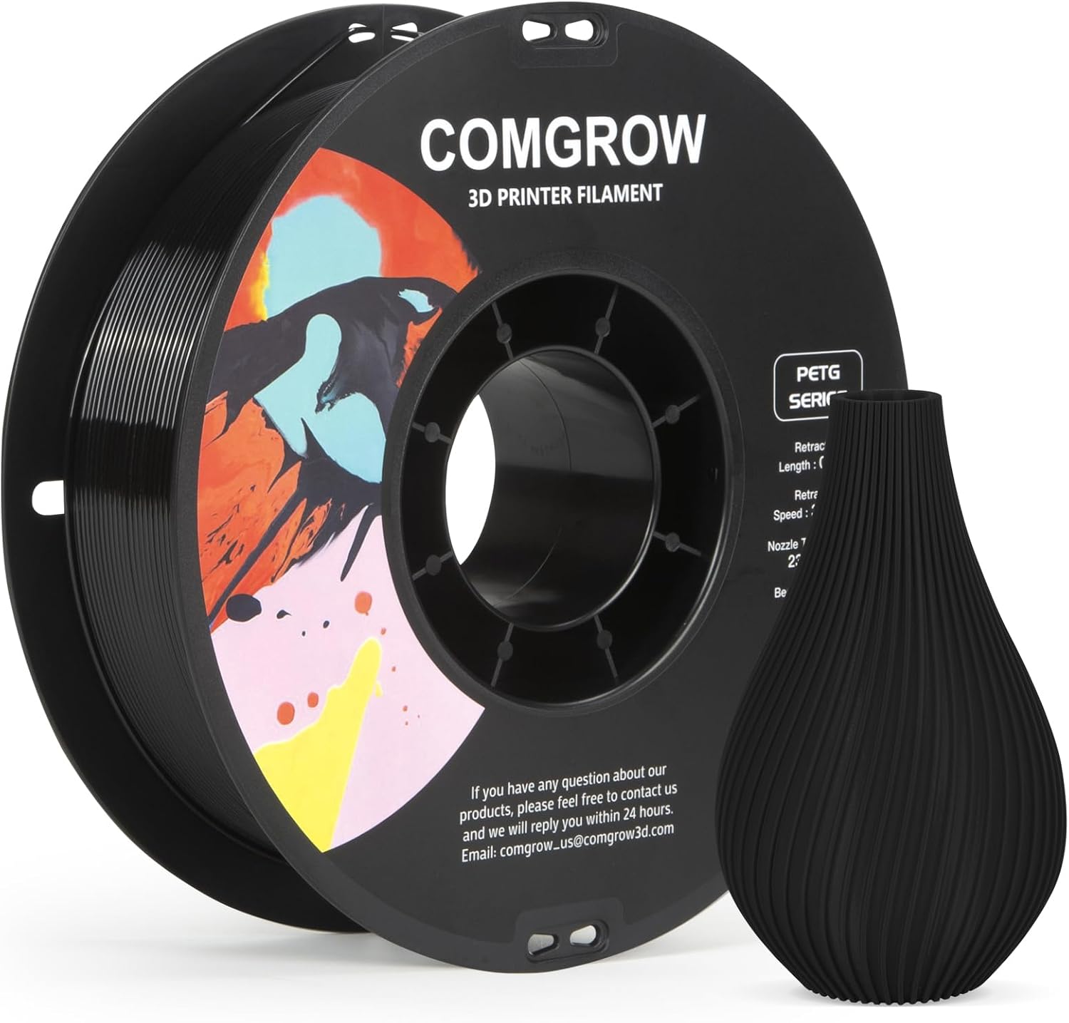 Comgrow PETG 3D Printer Filament 1.75mm, High Precision and Tough 3D Printer...