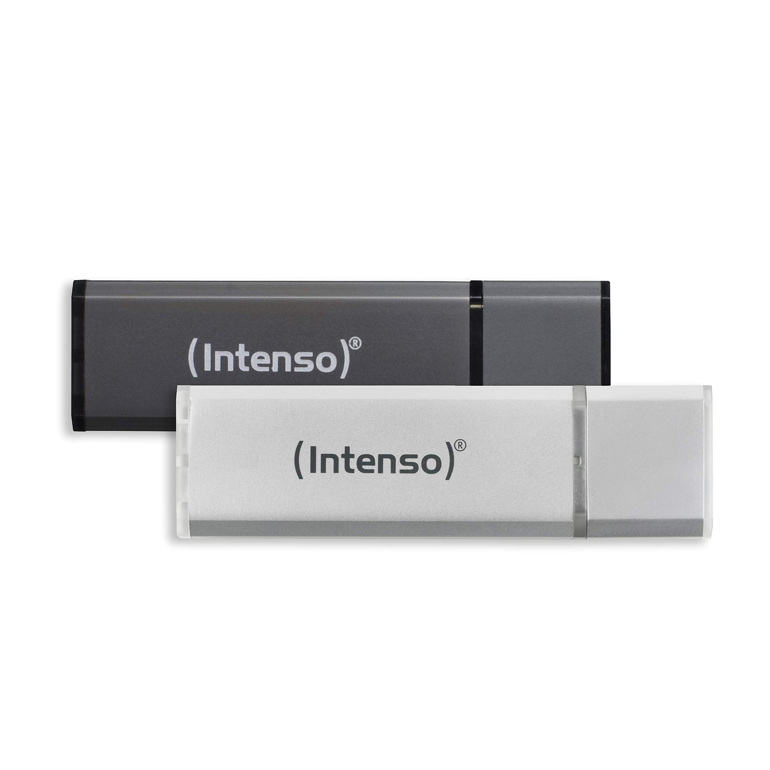 Intenso Alu Line 2x 32 GB USB 2.0 Flash Drive Silver and Anthracite (Twin Pack)